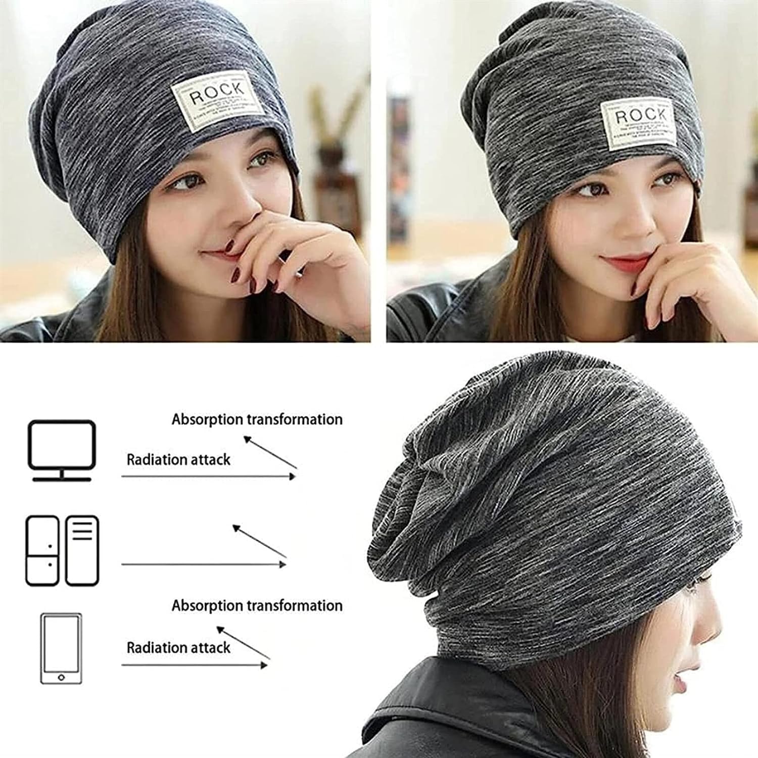 AMUCK Gorra de protección EMF, gorra Faraday unisex, gorra elástica con bloqueo de radiación de microondas, rosso, Talla única