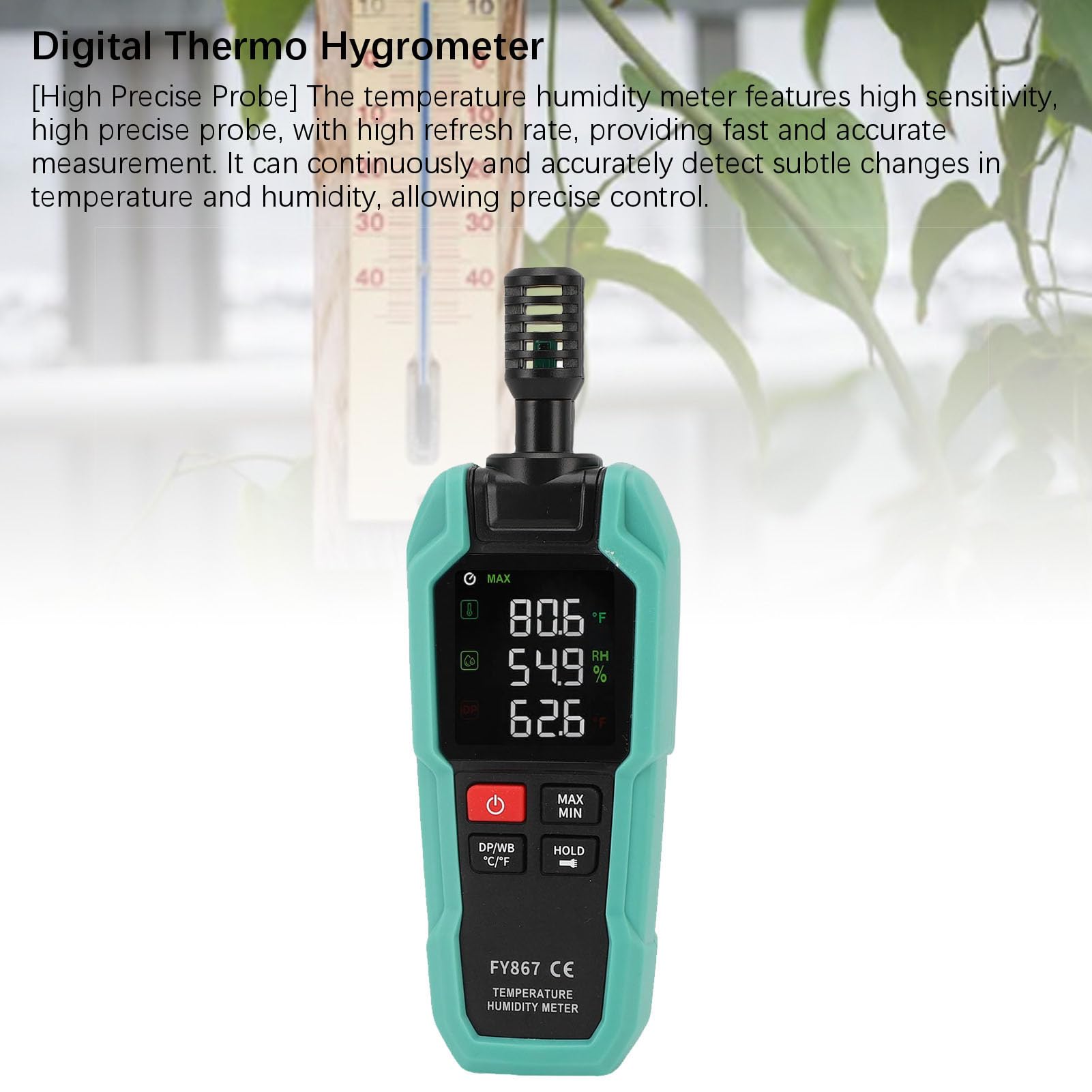 Thermo-Hygromètre Numérique Portable, Thermomètre Hygromètre à