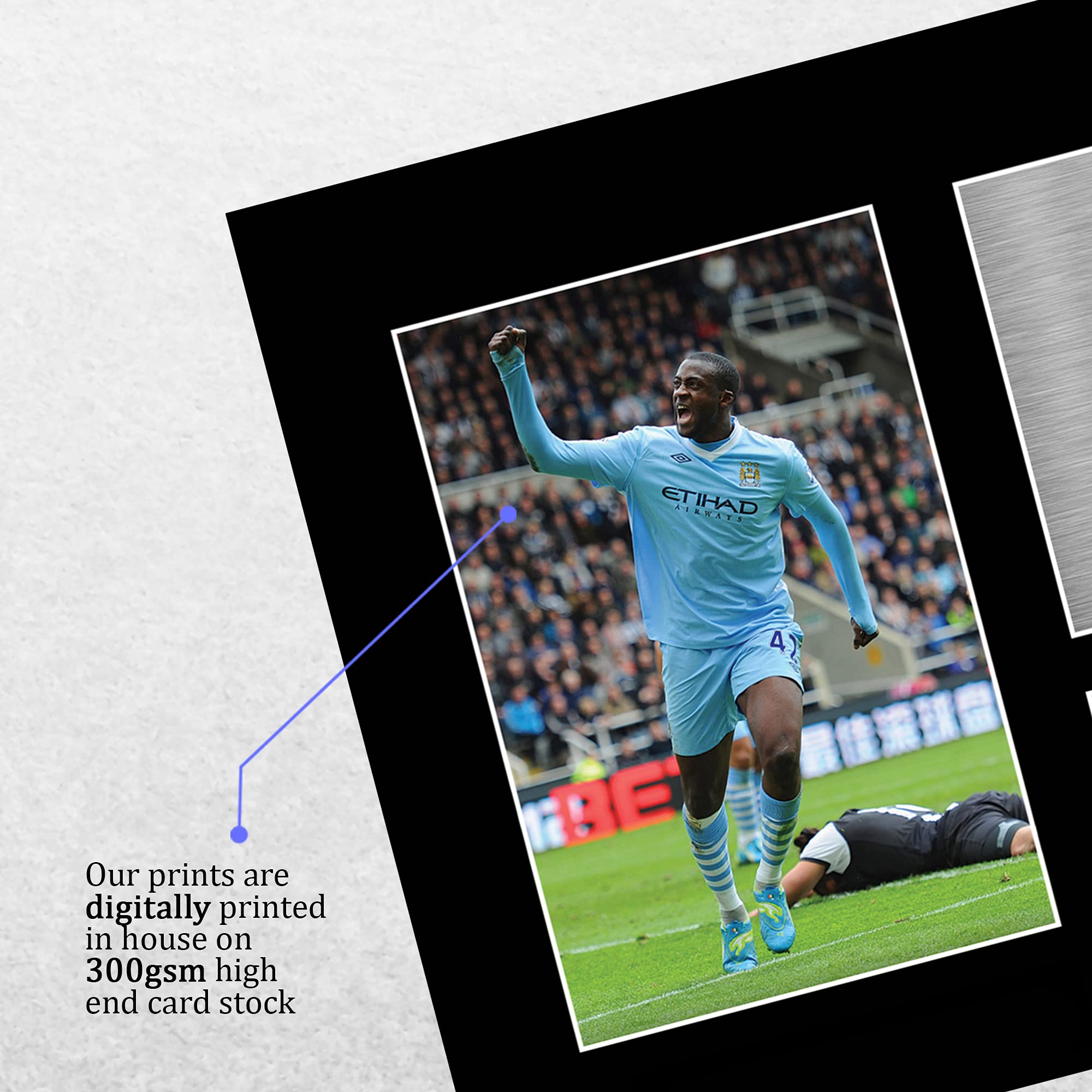 HWC Trading A4 Yaya Toure Manchester City Man City Gifts Printed Signed Autograph Picture for Football Fans and Supporters - Image 4