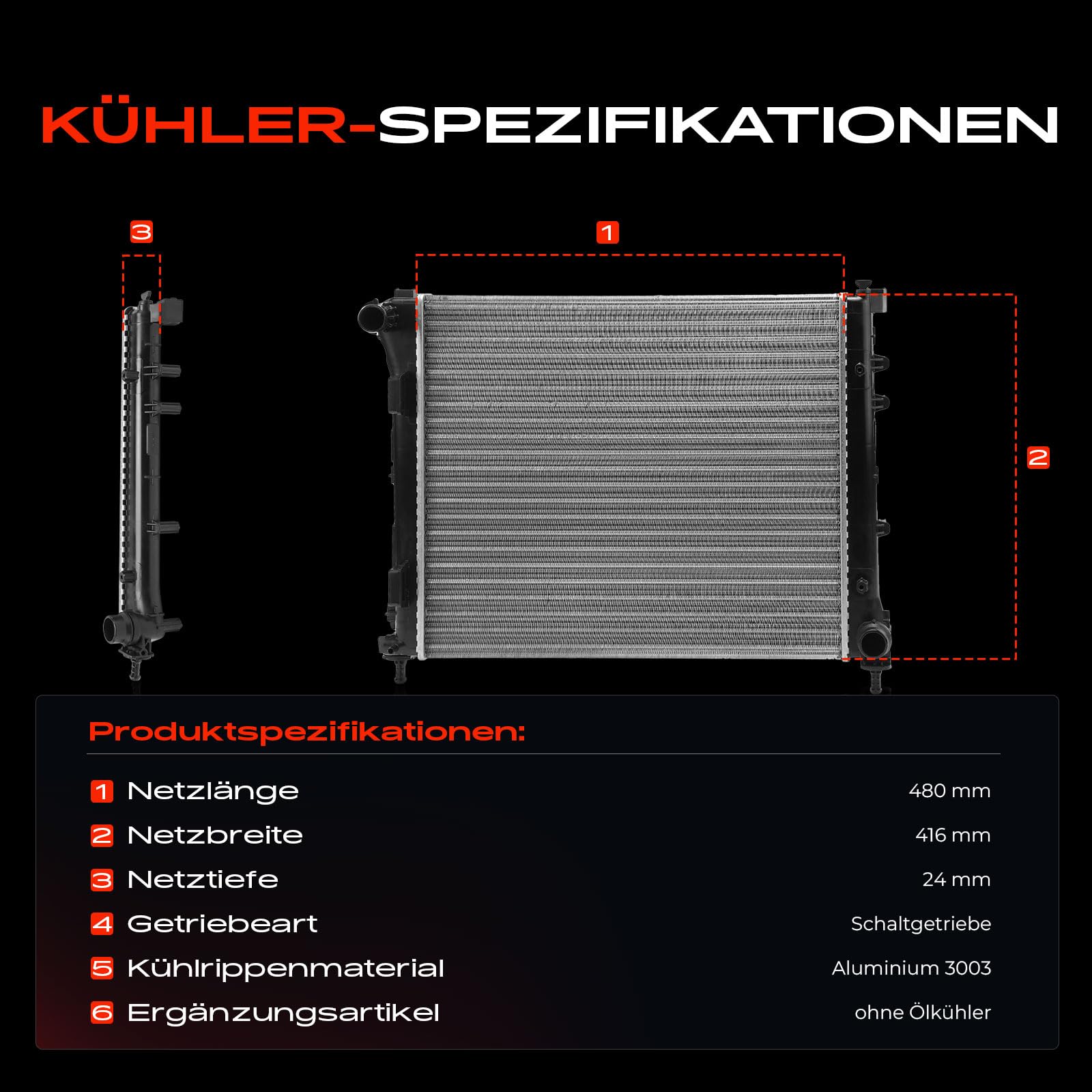 Frankberg Radiateur de liquide de refroidissement 51793589