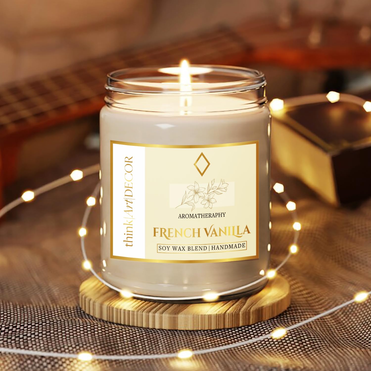 French Vanilla Scented Candle - Long Lasting Fragrance -8