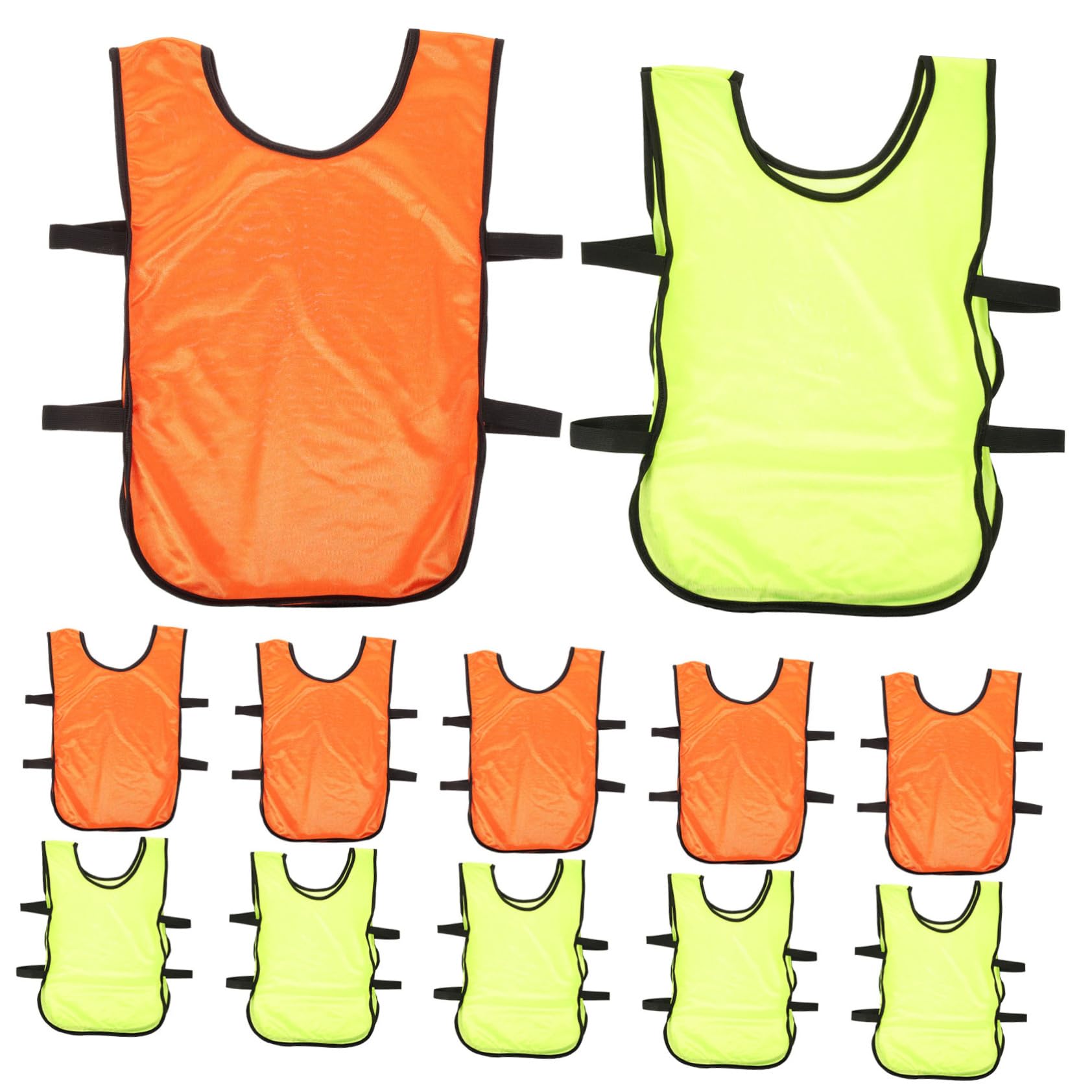 KOMBIUDA Men's Soccer Jersey Vest Basketball Training Pinnies Sturdy Material Machine Washable 2 Bright Colors