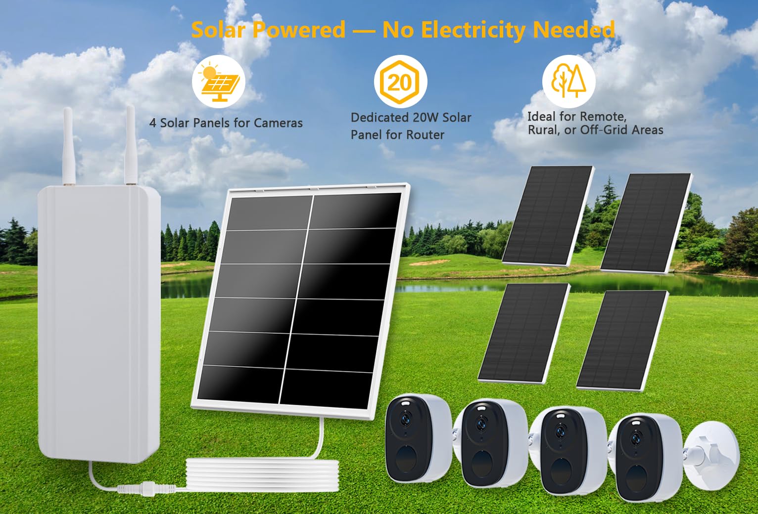 Amazon.com : VUEBEE 4G LTE Router Security Camera System, 4-Cam