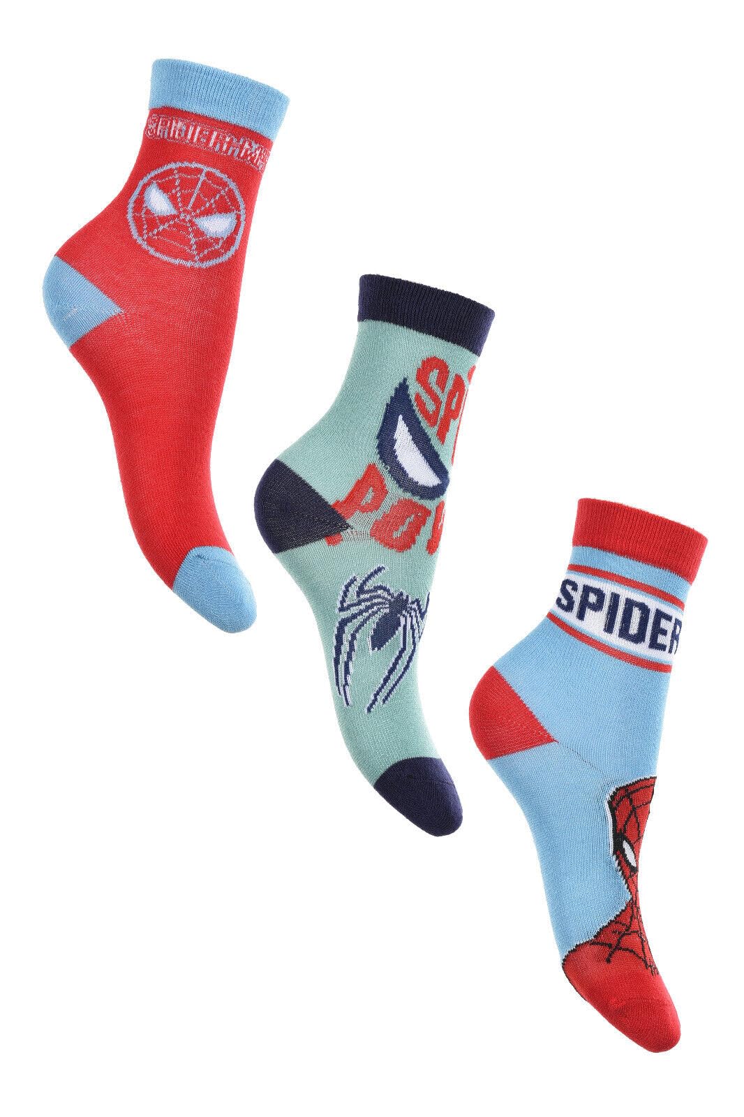 Marvel Boys Set 1 3 Pairs Of Spider-Man Socks For 5-6 Ans