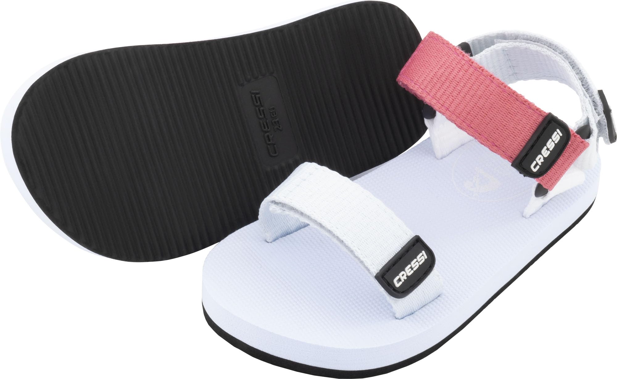 CRESSI depuis 1946 - Rainbow Sandals - Des Sandales de Plage Colorées et Innovantes pour Enfants, Idéales pour la Plage, la Maison et les Voyages - Turquoise/Orange - 33