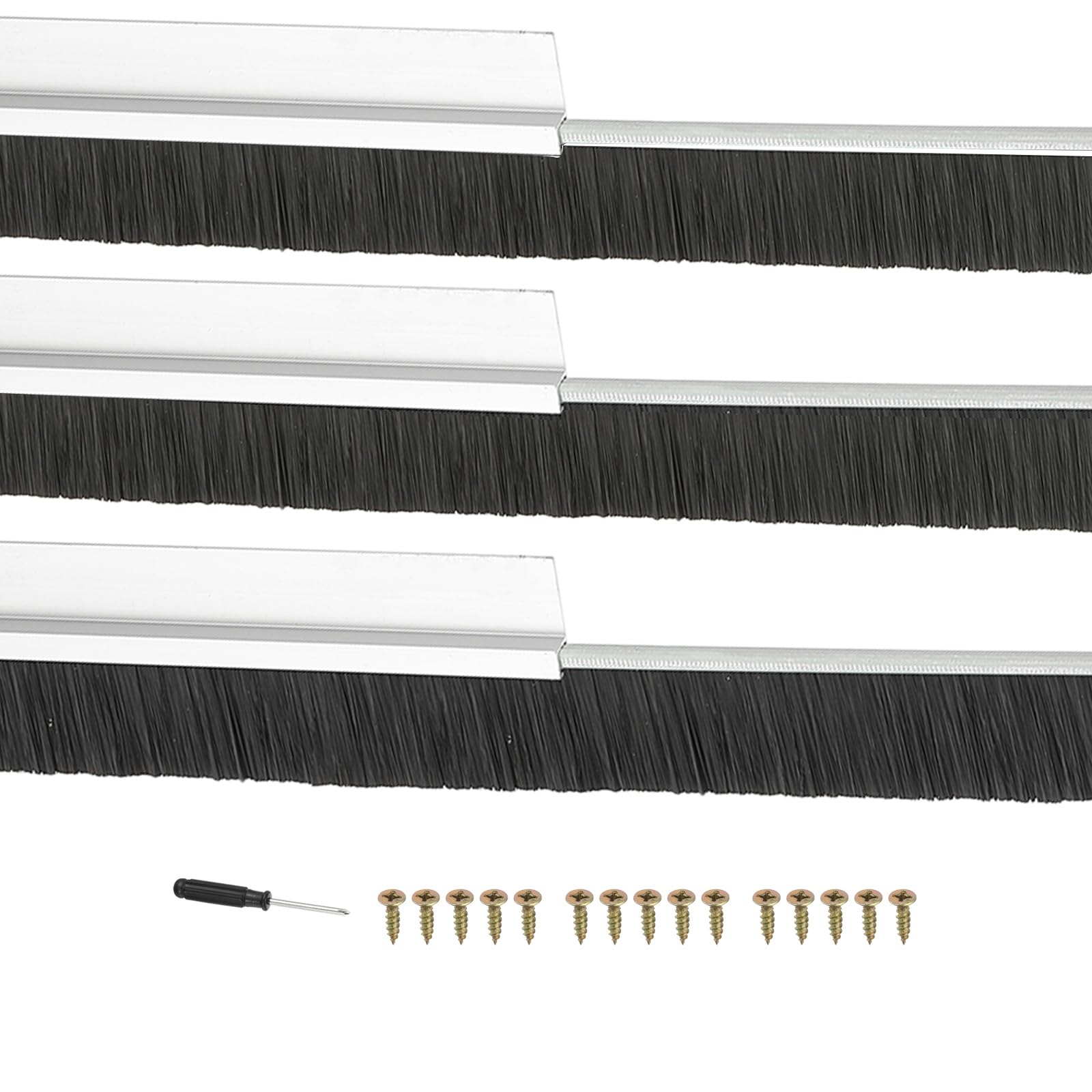 PATIKIL Door Brush Sweeps 0.59" Bristles x 39.37" Long