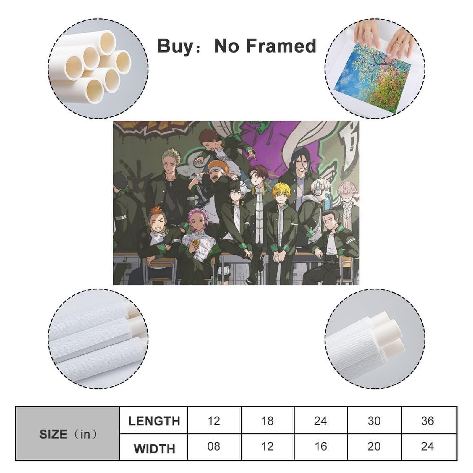 Poster Anime Wind Breaker Sur Toile - Décoration Murale Pour Salon, Chambre à Coucher - Sans Cadre - 60 X 90 Cm