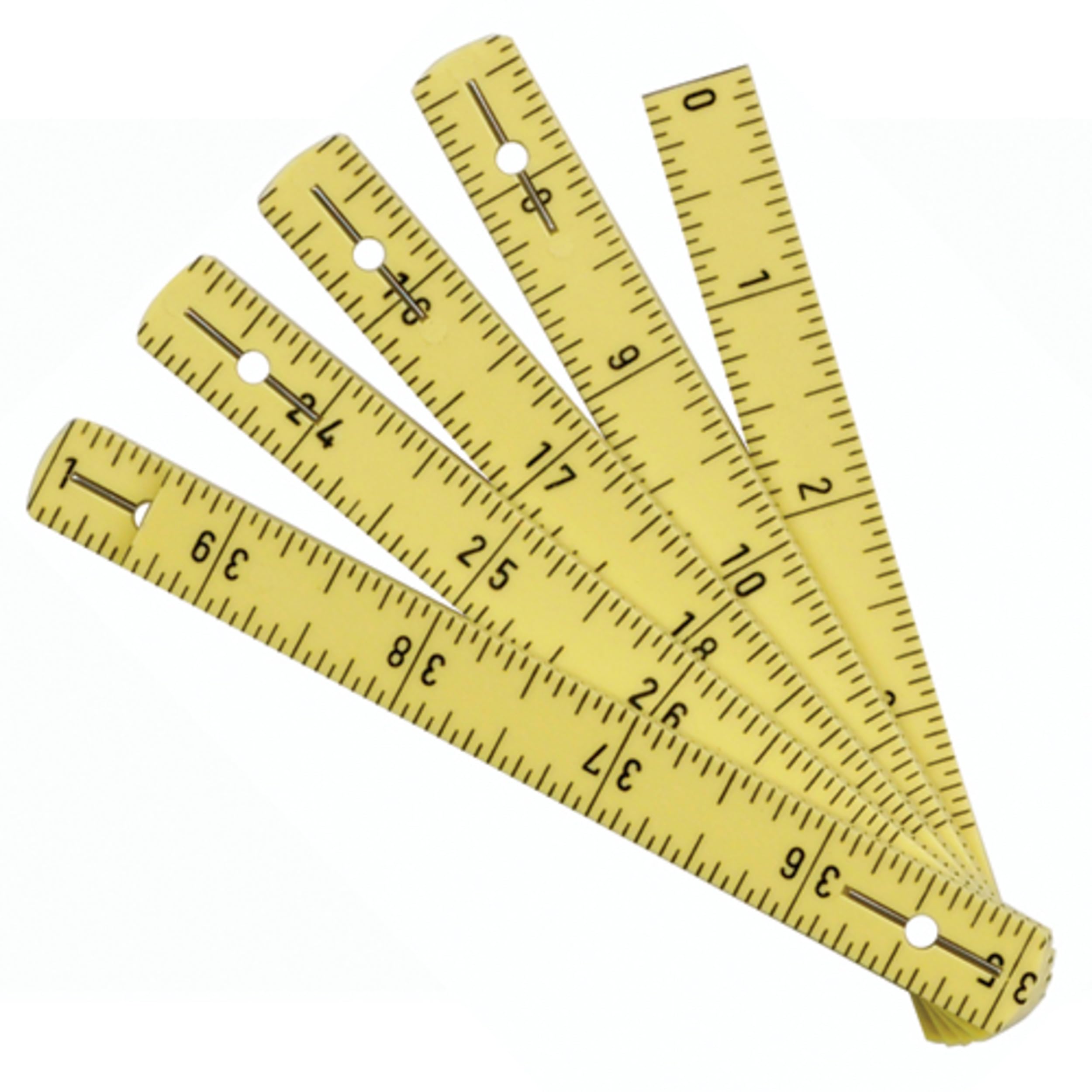 61601 MaxiFlex Fiberglass Reinforced Folding Ruler, Assorted Colors, Yellow