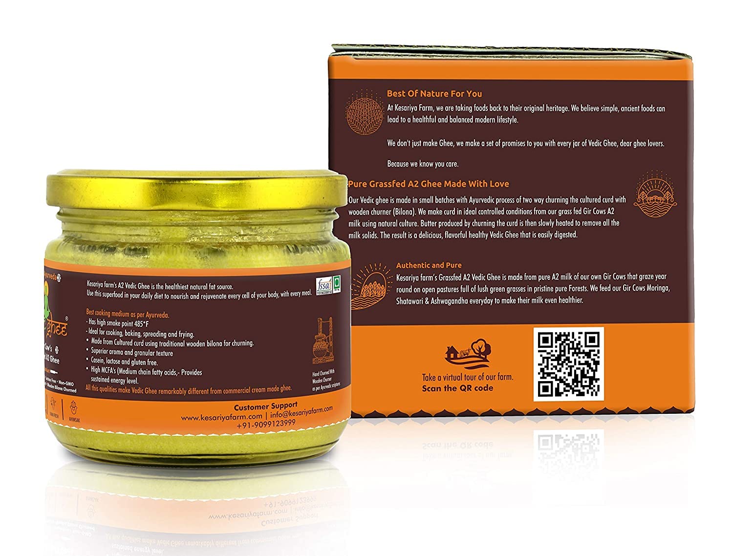 VAGAD A2 Desi Gir Cow Ghee, Bio Vaidik Bilona Ghee 500ml