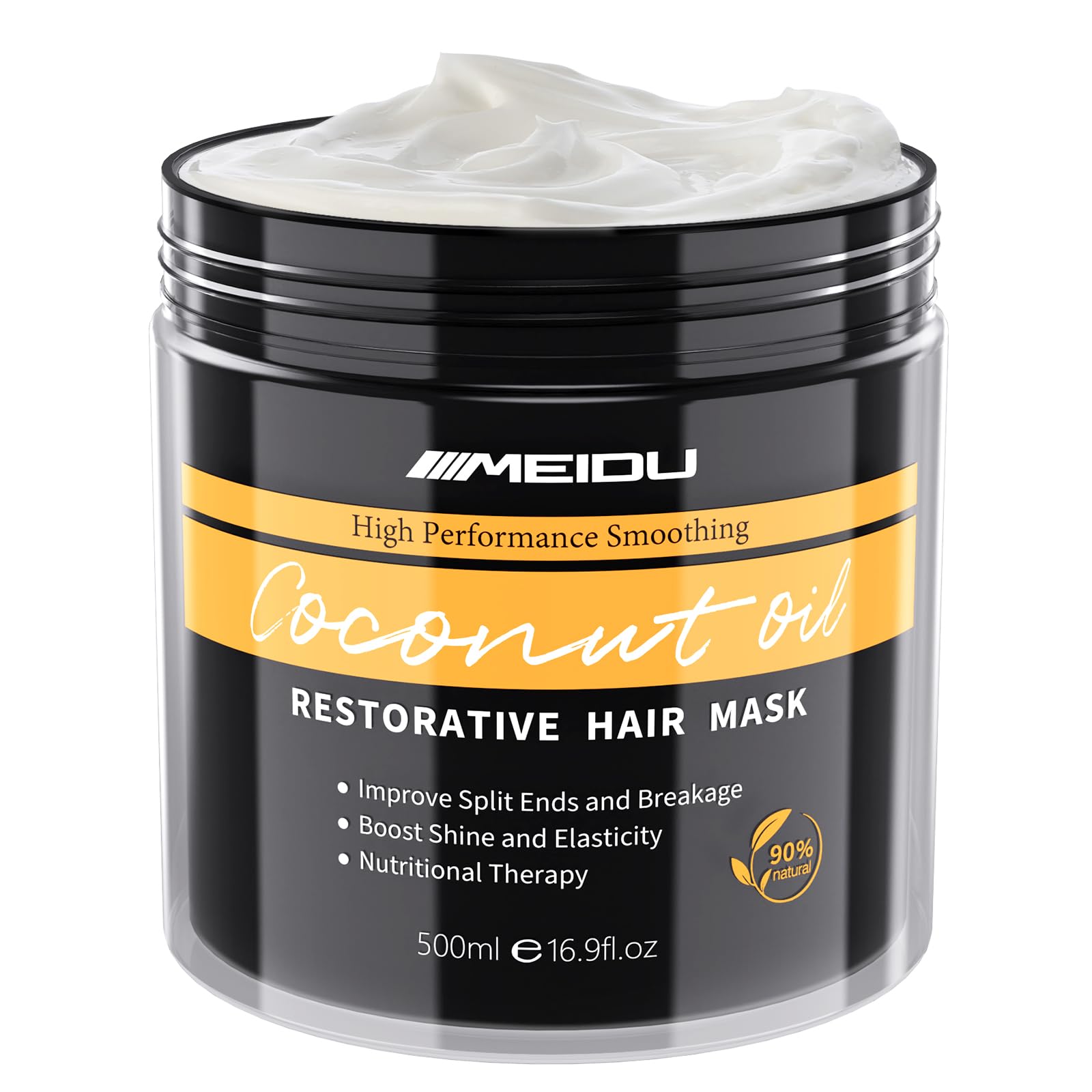 MEIDU Hair Treatment Mask - Hair Conditioning Masque for Dry Damaged or Colored Hair - Repair Deep Hydrating Moisturizing Nourishing with Keratin & Coconut Oil Cruelty-free All Hair Types(16.9 Fl Oz)