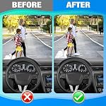 Car Seat Cushion and Lumbar Support Pillow Memory Foam Desk Chair Cushion Back Support for Automotive Seat Driver, Travel, Office Chair, Leg and Back Pain Relief, Washable and Adjustable Strap, Black