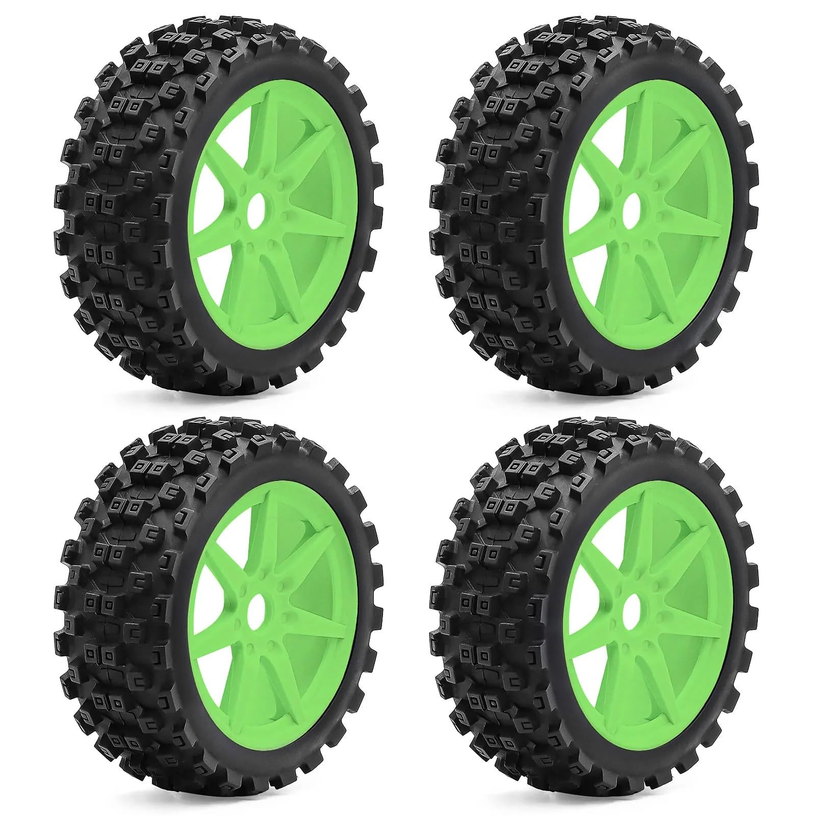 para ARRMA para Typhon para TRAXXAS Jato para KYOSHO MP10 para HSP 1/8 Neumáticos 17mm Hex Off Road Chocolate Escala RC Coche Set FEI Shen RC Rueda Neumáticos