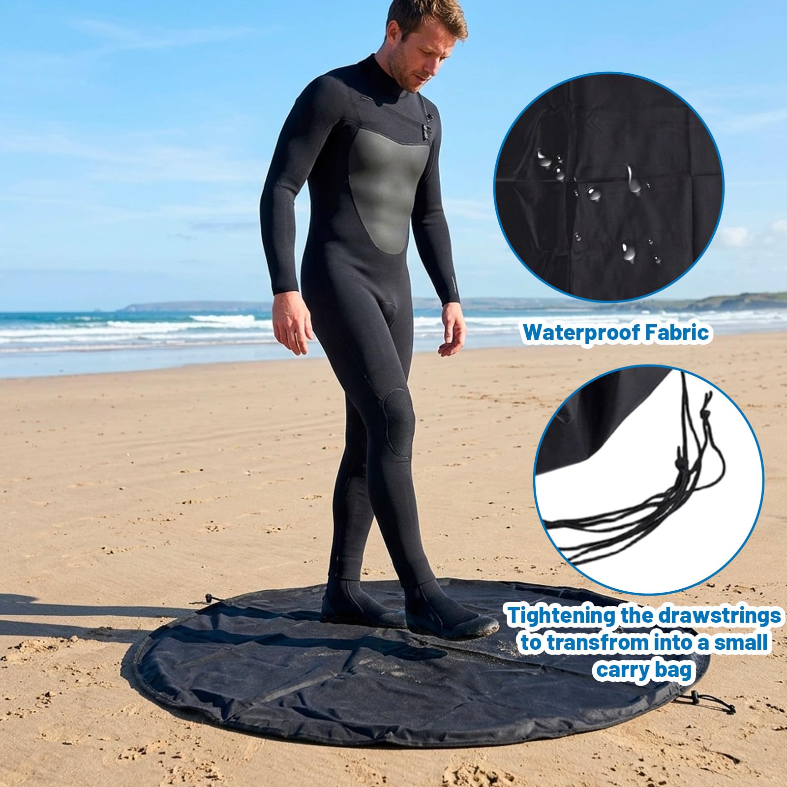 Wild Swimming Accessories, Cold Water Swimming Accessories, Swim Changing Mat, Portable Changing Mat For Outdoor Activities, Solution For Surfers And Divers Compact Design For Easy Storage And Tra — view 5