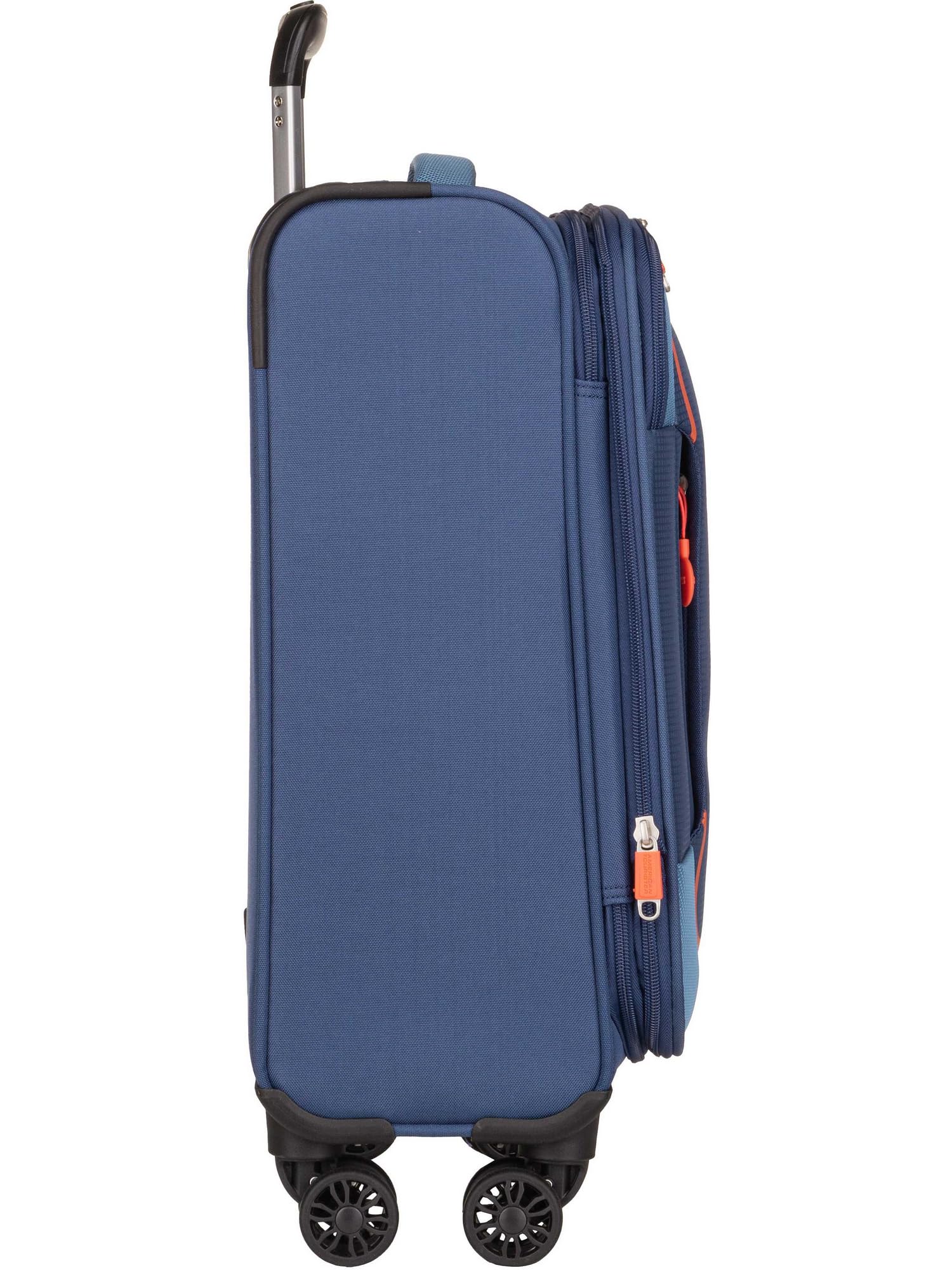 American Tourister Pulsonic - Spinner S, Luggage Manual expandible, 55 cm, 40.5/43.5 L, Azul (Combate Navy)