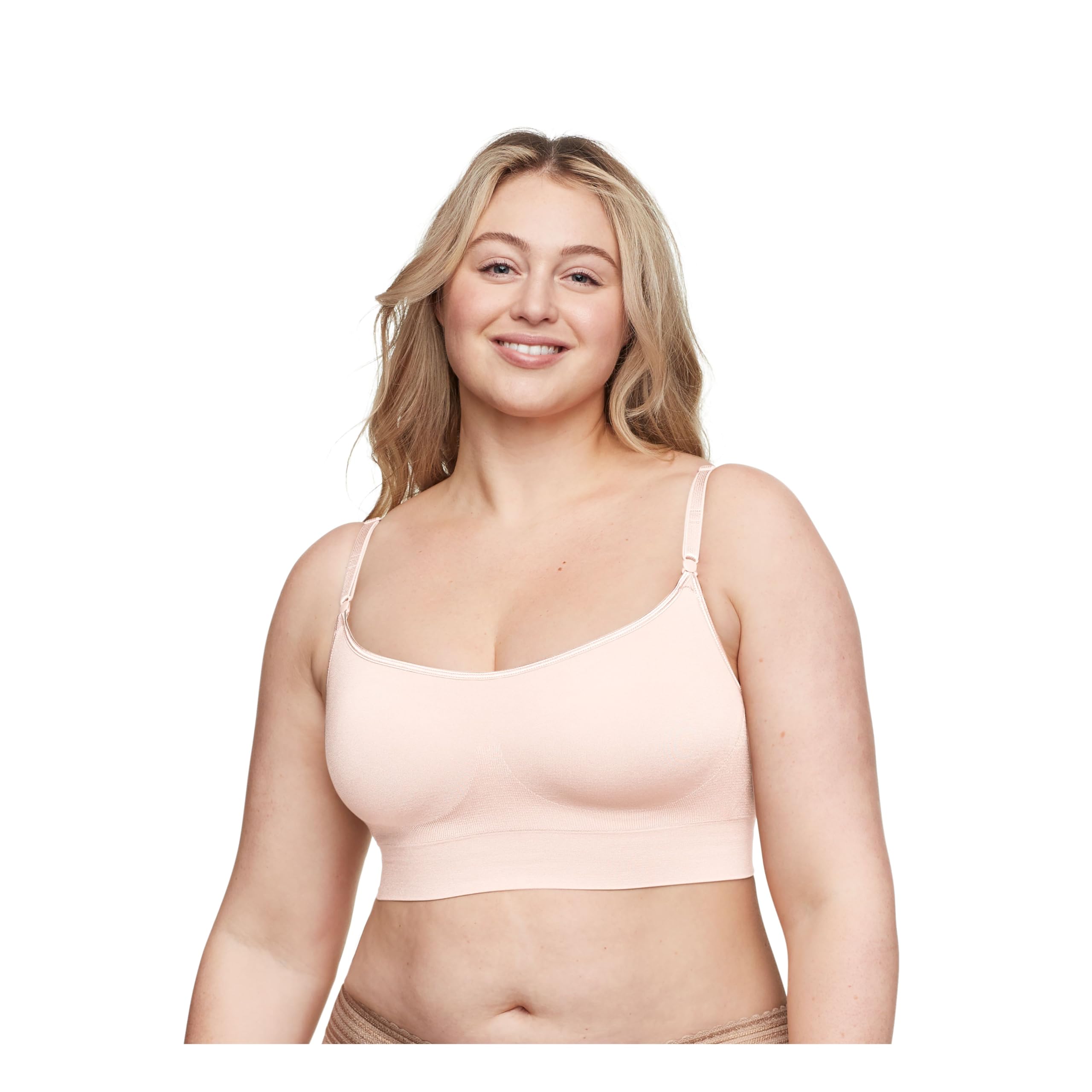 Warners Womens Blissful Benefits Underarm-Smoothing with Seamless Stretch Wireless Lightly Lined Comfort Bra Rm3911w