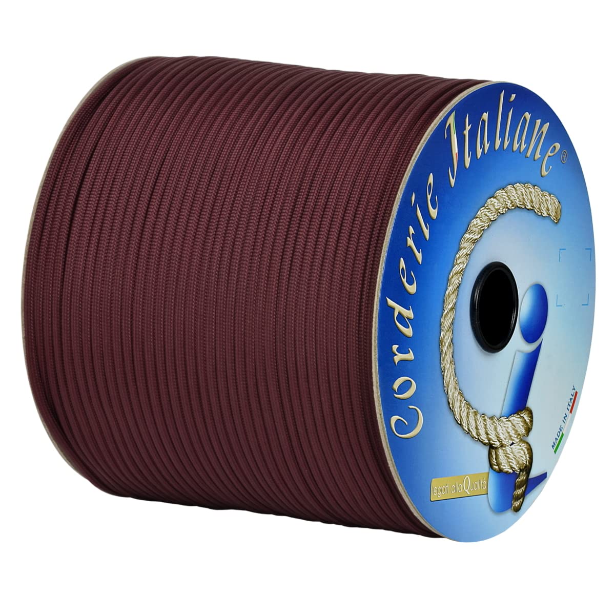 Paracord 550 Type III Basic, bordowy 4 mm - 10 mt, rdzeń 7 przewodów, 100% Made in Italy 006078760 Corderie Italiane