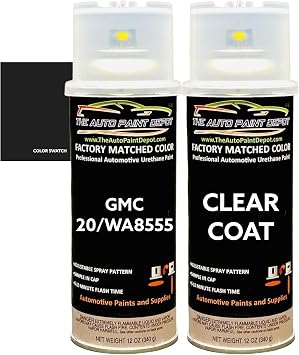 Auto Paint Depot Touch Up Paint for GMC Acadia,Canyon,Savana,Sierra,Terrain,Yukon-Black WA8555/GBA All Years, All Models Aerosol Spray with Clear Coat