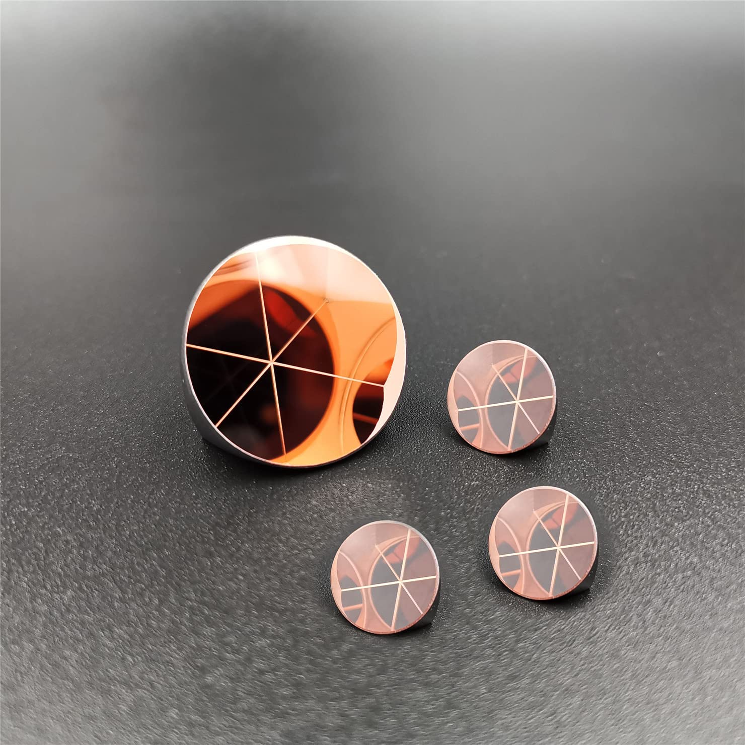 Copper Coated 1 inch Corner Cube Prism, Plated 25.4mm Trihedral Retroreflector, 5 arc secs return Beam Accessories