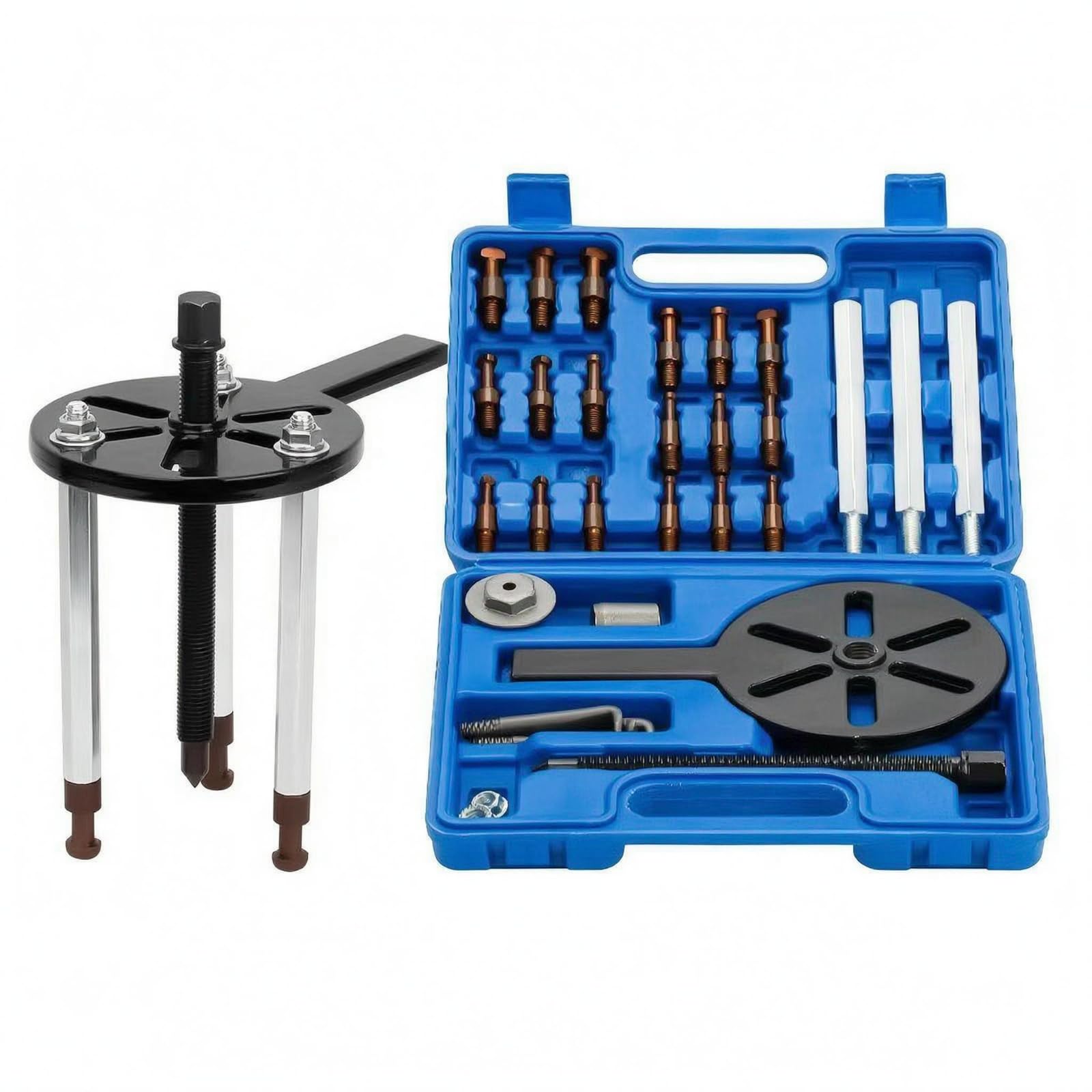 Estrattore Cuscinetti Set Estrattore Cuscinetti Attrezzo Rimozione Meccanica Piastra Centrale Tiranti Parti, 18 E 1 Estrattore Universale Acciaio Rosso