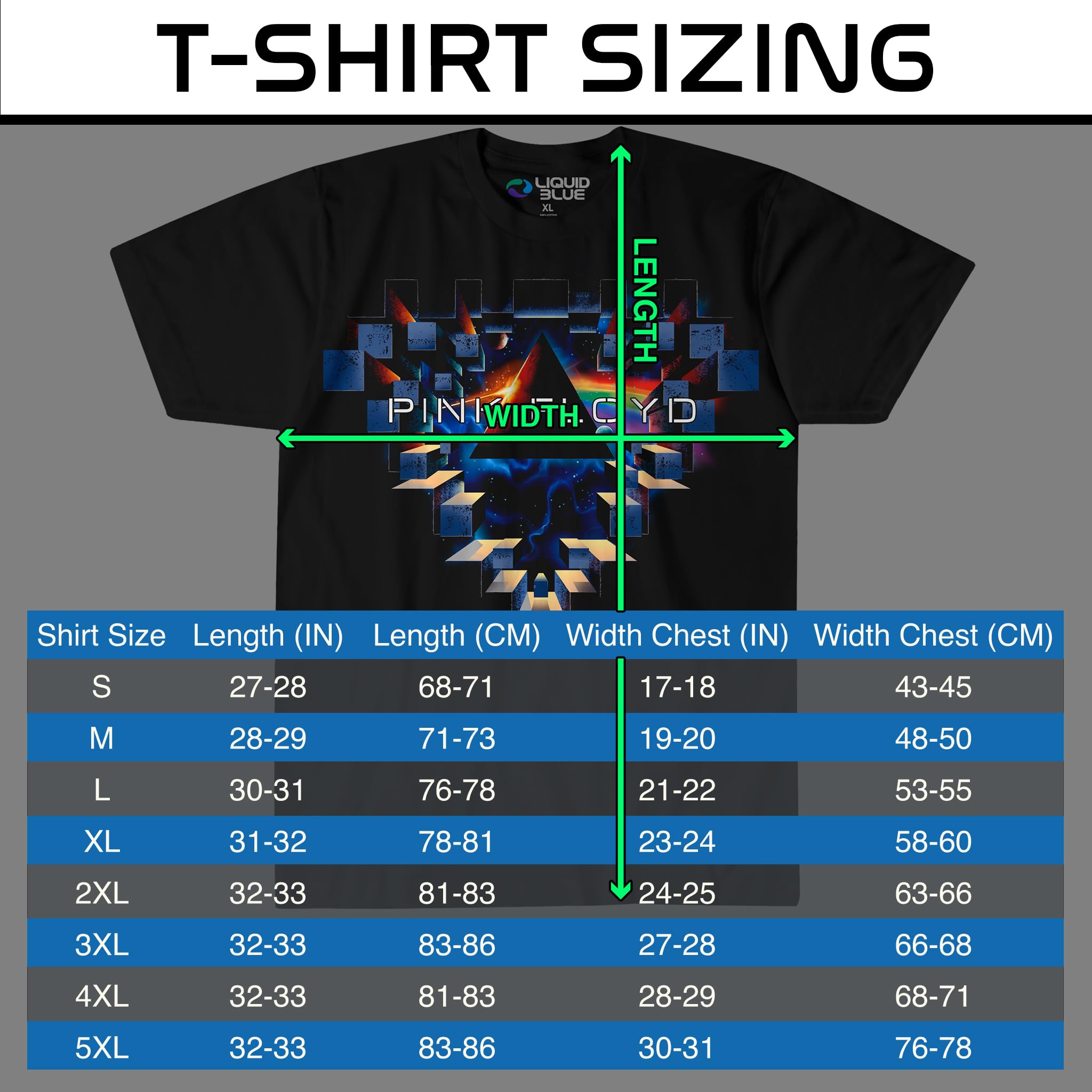 Liquid Blue Pink Floyd Space Window Short Sleeve T-Shirt Camiseta Hombre (Pack de 1)