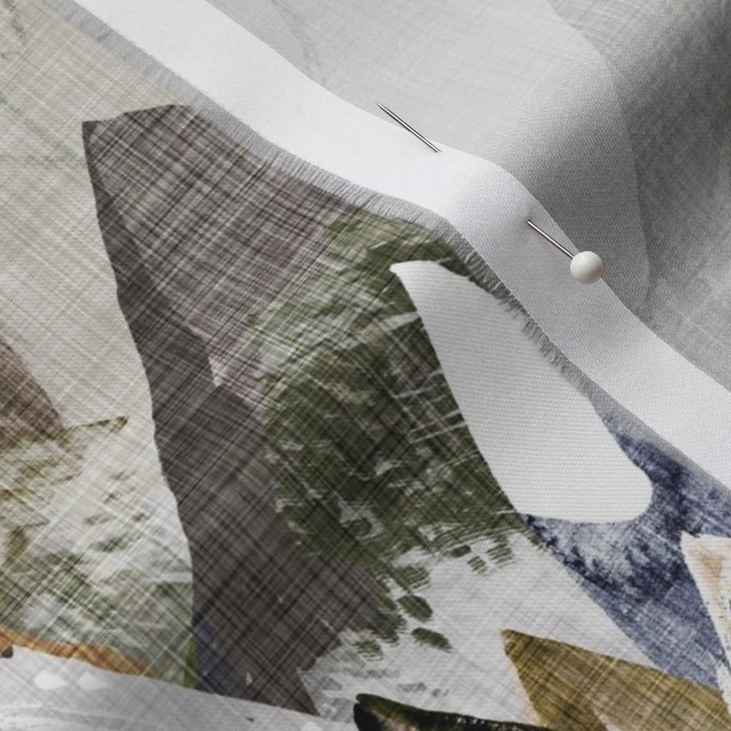 Spoonflower Fabric - Call Mountains Mountain Earthy Neutral Brown Tan Adventure Hiking Printed on Organic Cotton Sateen Fabric by The Yard - Sewing Quilting Apparel Home Decor