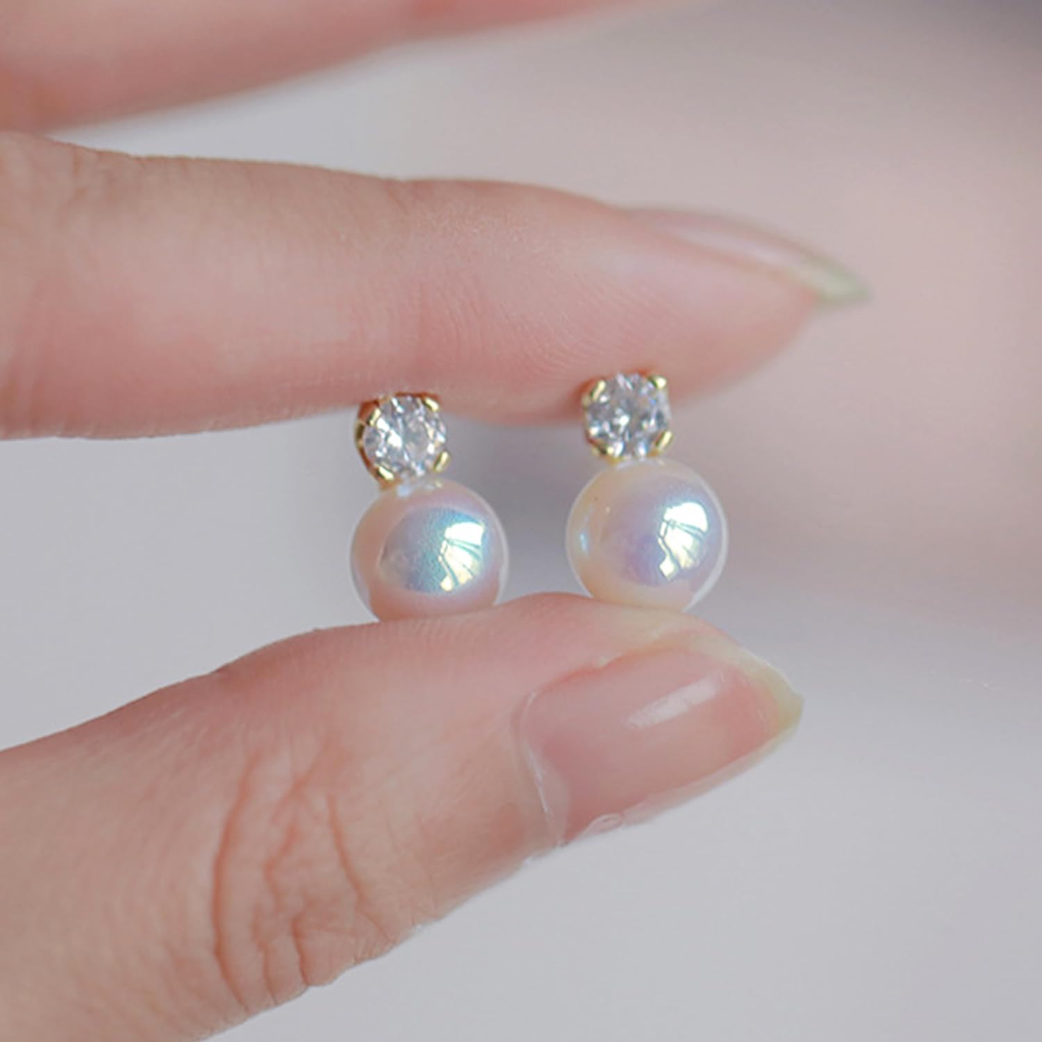 Pearl Dangle Earrings for Women Dainty Gold Long Pearl Drop Earrings Hypoallergenic Pearl Stud Earrings Wedding Jewelry Bridal Bridesmaid Gifts - Image 7