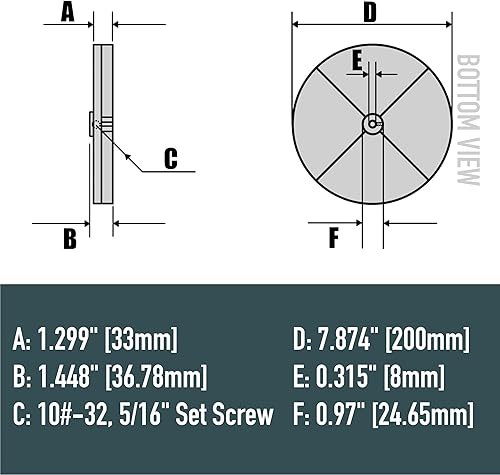 Miniatura 4 de Compradores de reemplazo de disco giratorio de 8 "esparcidor 3013824 para ATVS15A UTVS16 con tornillo de ajuste