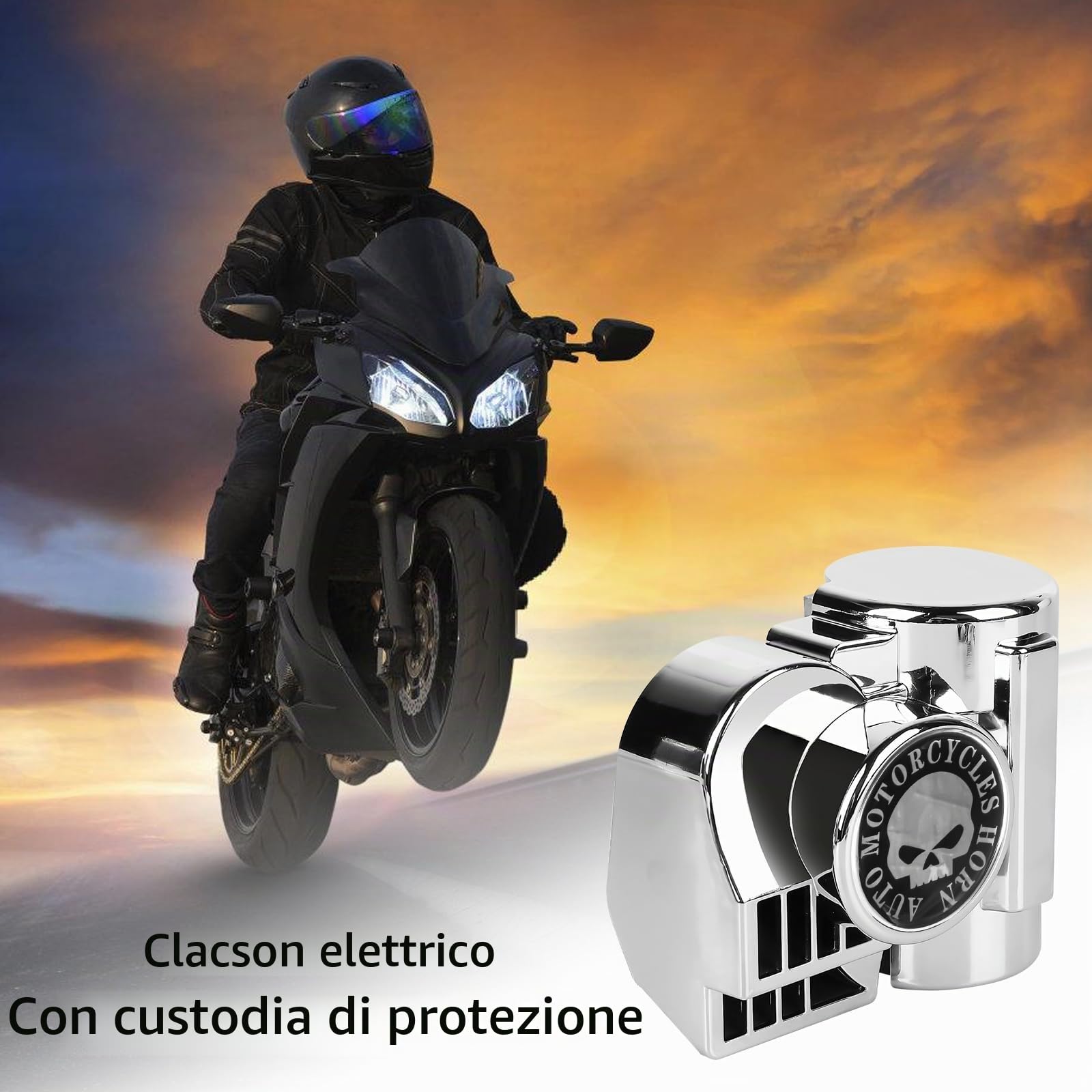 Kit per clacson a sirena per auto, 12 V, kit per clacson ad aria compressa, corno a lumaca per barca elettrica, pickup jeep