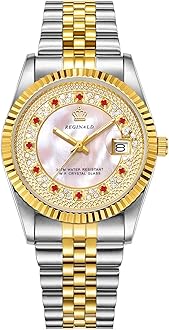 Reginald Unisex Watch Hands Sapphire Full Gold Stainless Steel Quartz Dial Watches