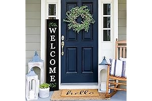 47" Welcome Wood Sign for Front Door Rustic Porch Decor