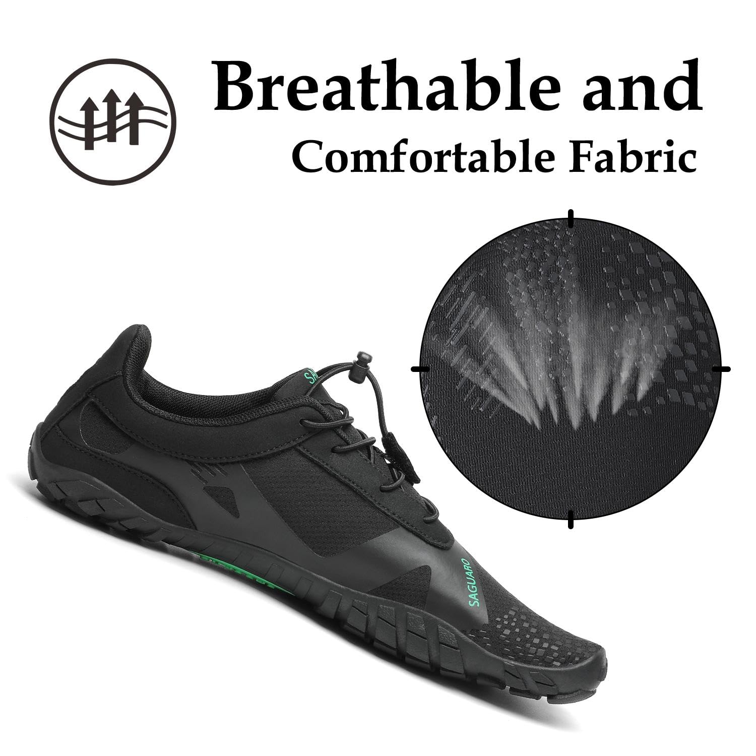 SAGUARO Scarpe Barefoot Minimaliste Uomo Donna - Scarpe Scogli Leggere Traspiranti Antiscivolo - con Padelle Larghe e Zero Gocce