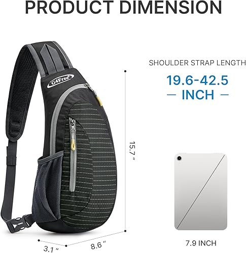 Miniatura 4 de G4Free - Bandoleras para hombre y mujer, mochila al hombro pequeña, cruzada al pecho