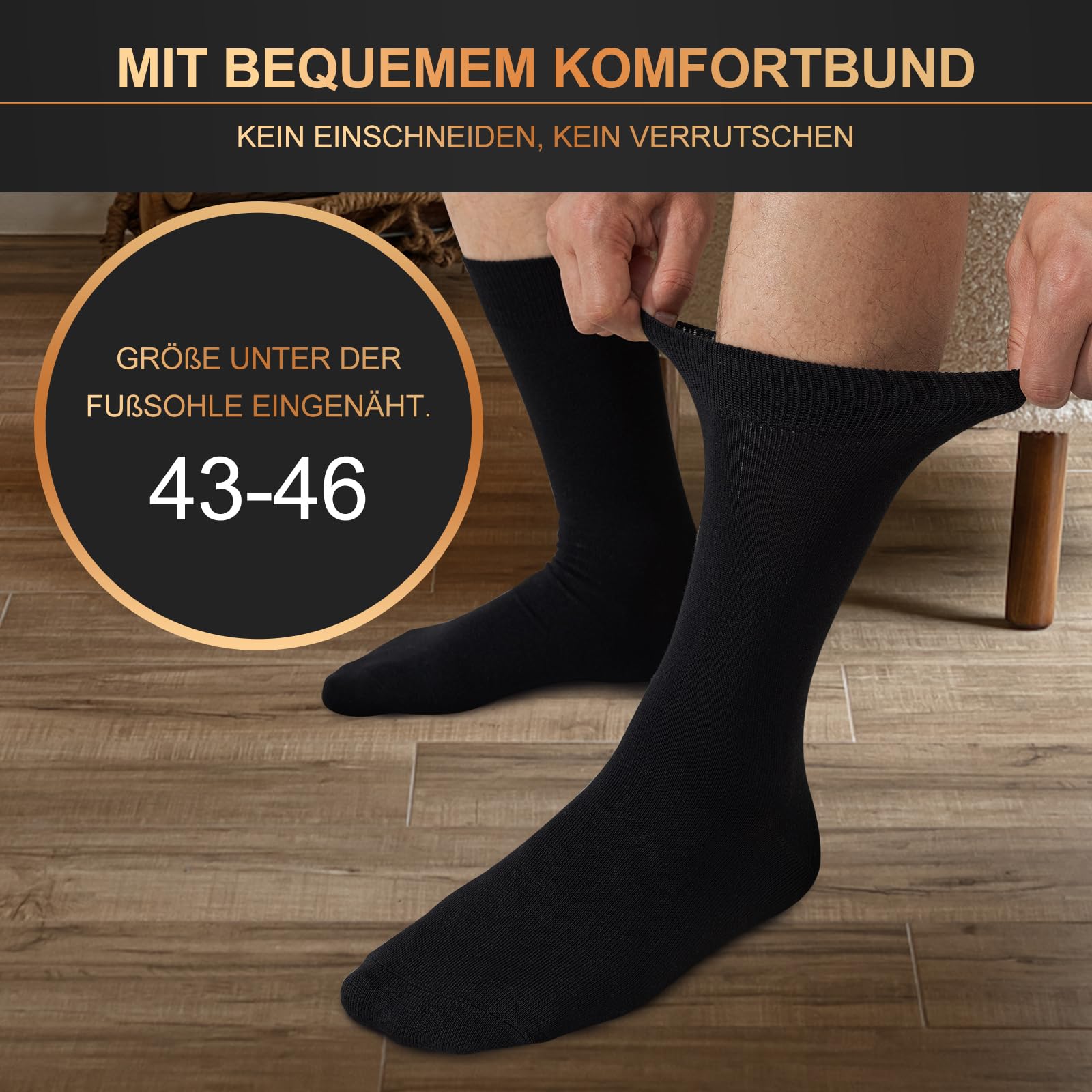 Calcetines de Bambú Transpirables para Hombre y Mujer 6 Pares, Calcetines de Negocios con Caja de Regalo