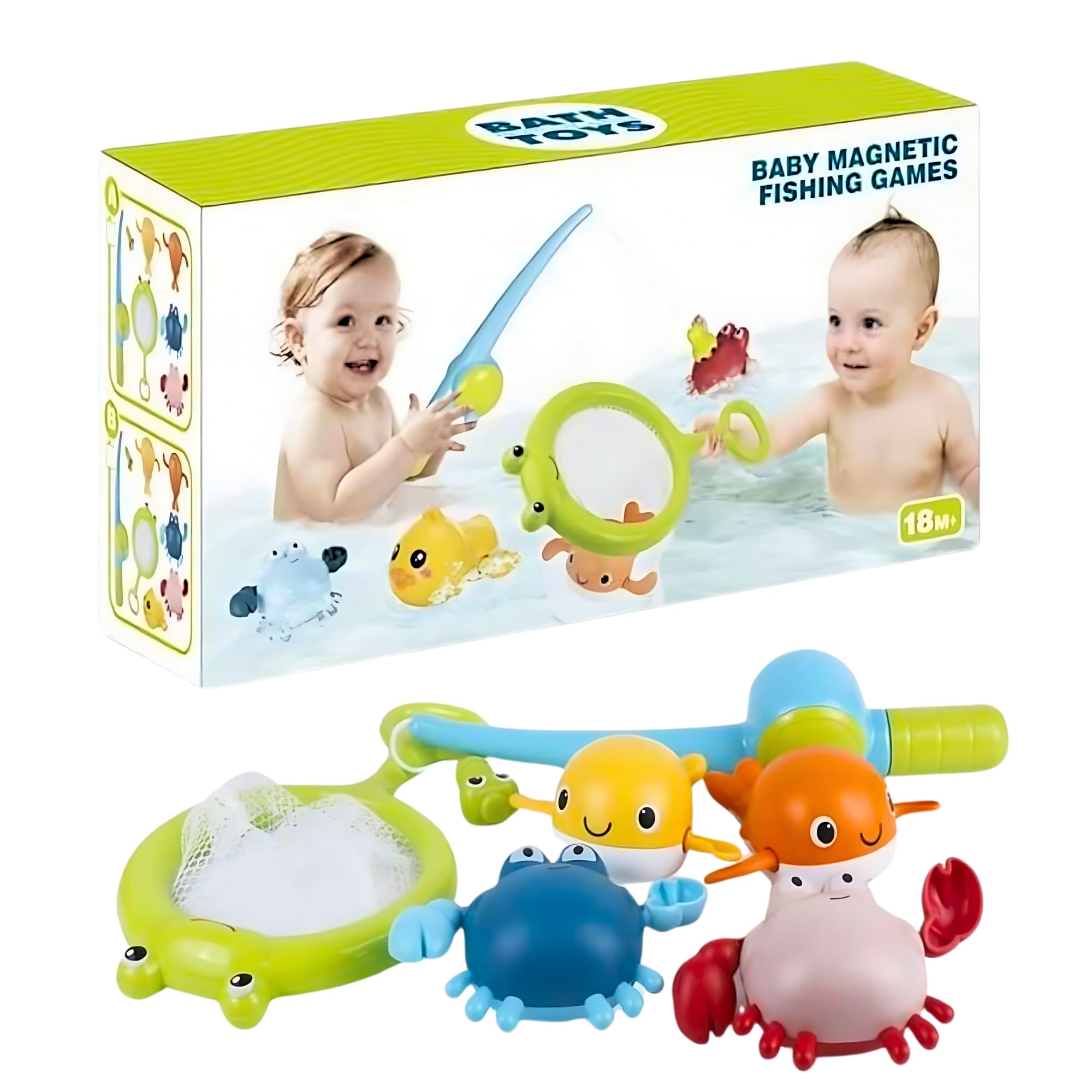 Thrive Toys Magnetic Fishing Game Bath Toy Set - Educational Bath Toys for Babies| includes Magnetic Fishing Rod | Wind-Up Swimming Toys and Bath Spray Toys for Boys and Girls Ages 0-6 (B0D93ZGQZF) Amazon Price History, Amazon Price Tracker