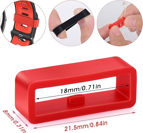 Miniatura 4 de Cobee Correas para reloj, 22 correas de reloj, correa de reloj, soporte de retención de anillo de aro de retención de anillo de silicona de repuesto