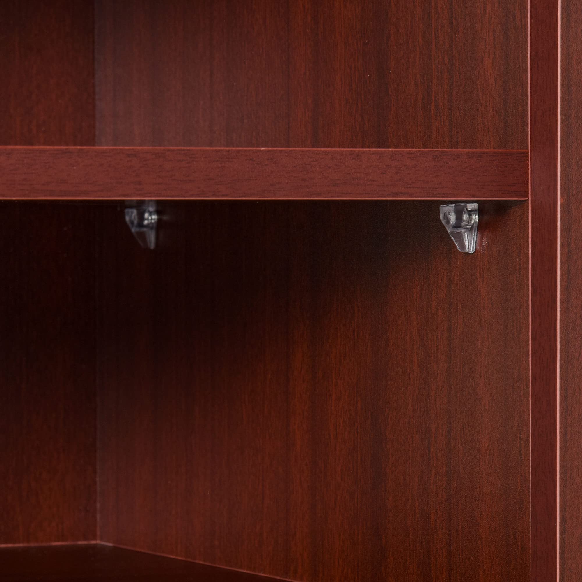 HOMCOM Mobile Porta TV Classico da Soggiorno, 120x39.5x52cm, Marrone | 2 Ripiani, 2 Armadietti, MDF e Acciaio Inox