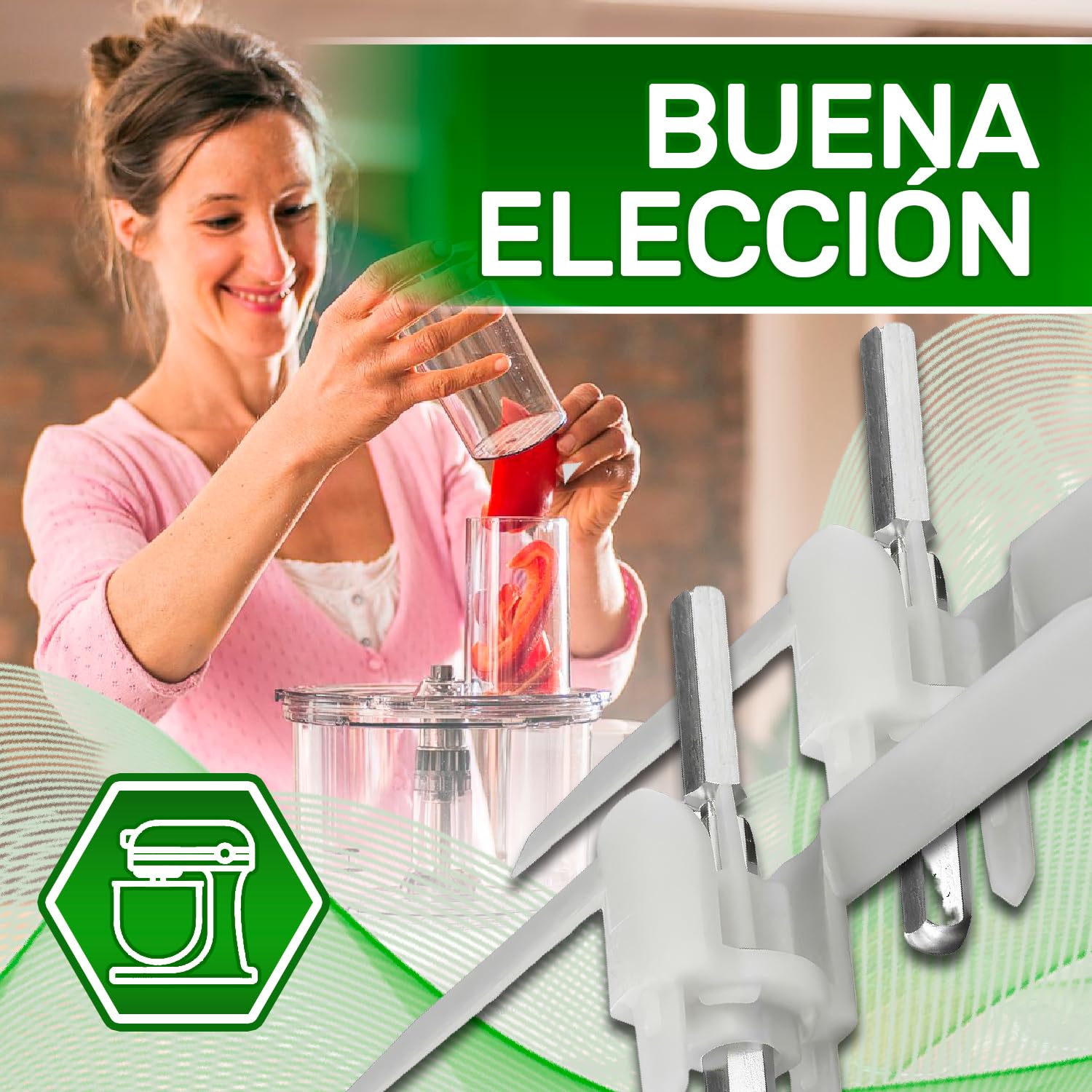 ONIX TECH 2 Piezas Soporte para Discos de Robot de Cocina con Funda de Plástico 162 mm con Código Original 00621923 00630760 621923 630760 para Bosch MUM5