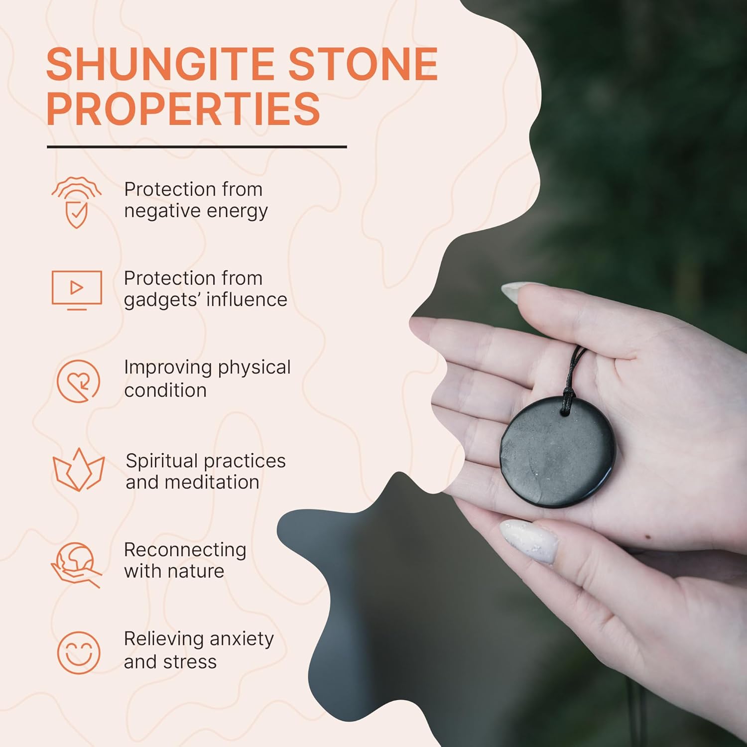 Karelian Heritage Round Shungite Pendant | Authentic Shungite Stones Amulet Jewelry Necklace | Defender Shield Protection Necklace Stone | Chakra Healing Necklace Quantum Pendant - Image 10