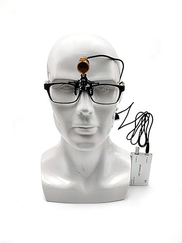 Miniatura 6 de NSKI Dental 3W LED Faro Lámpara Inserción TipoClip-on Tipo con Filtro para Lupa Binocular Plata (Clip Metal)