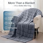 Weighted Idea Weighted Couverture pour adultes (Gris foncé,60"x80",15lbs) Couverture respirante avec perles de verre premium tout-saison doux confort