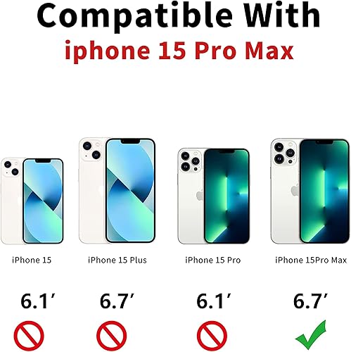 Miniatura 2 de CIVICASE Funda con cremallera para iPhone 15 Pro Max, funda tipo cartera 2 en 1 magnética desmontable, protección para tarjetas RFID, 6 ranuras para