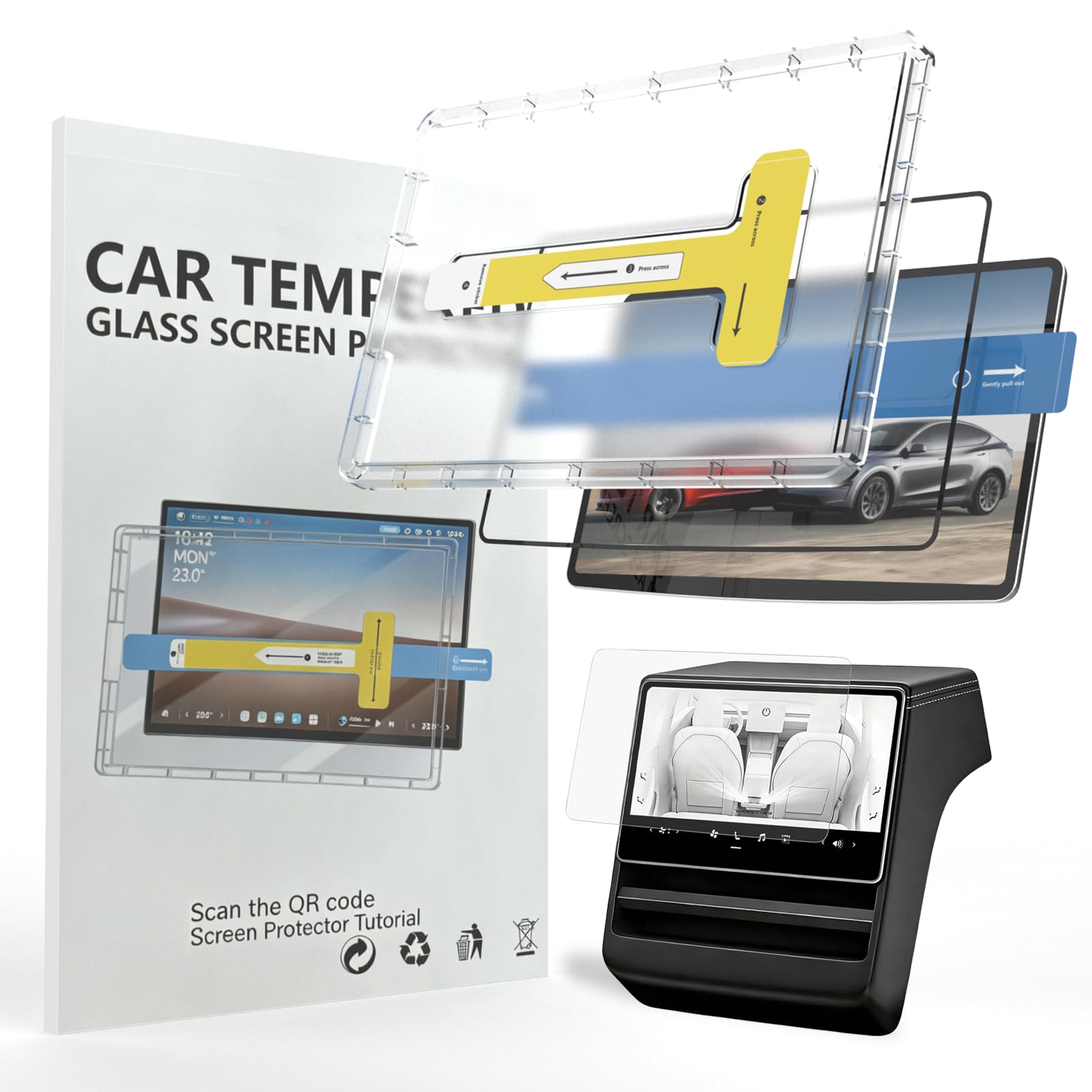 Photo 1 of sproerden 16"+8" Screen Protector for 2026 Tesla Model Y Juniper