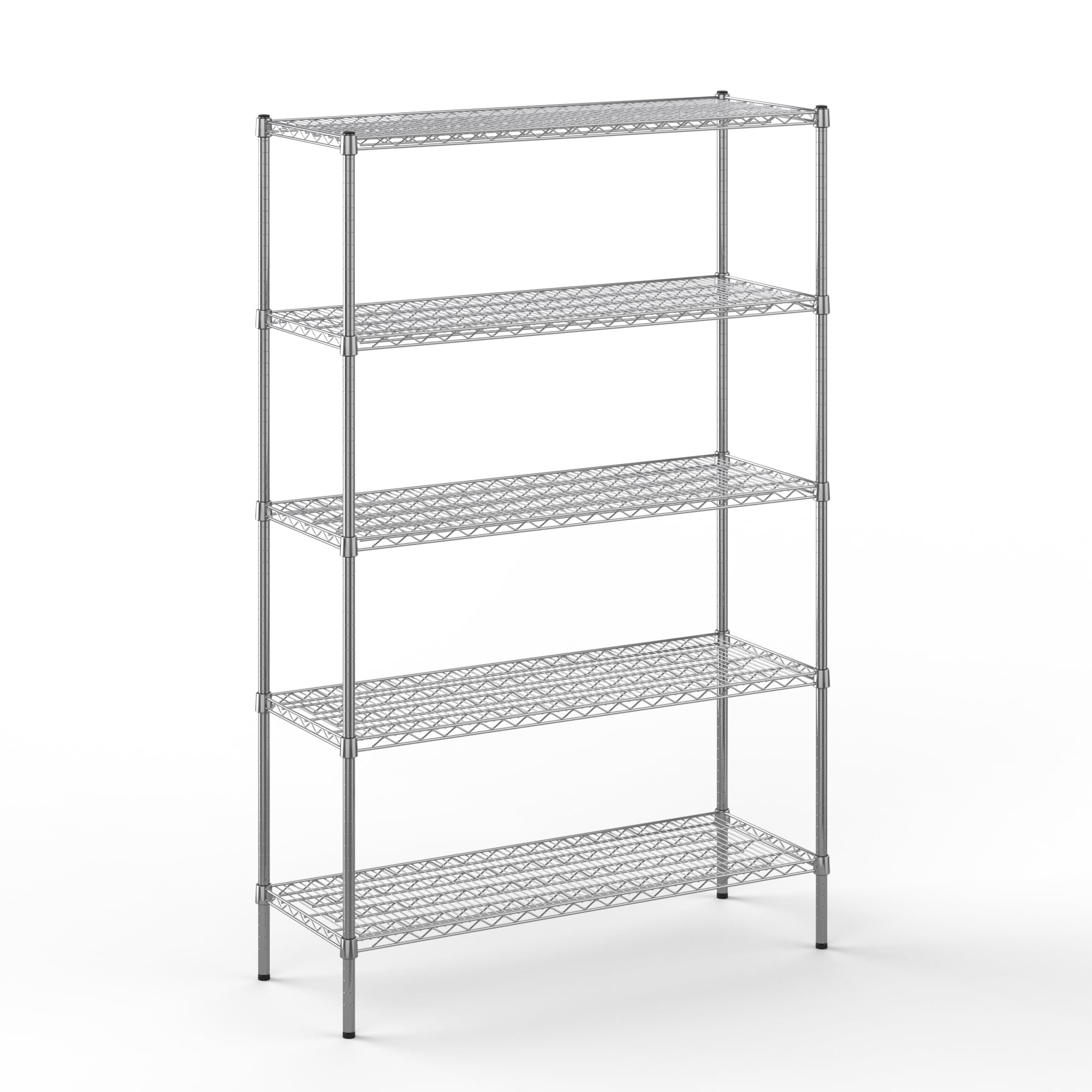 18" Deep x 48" Wide x 74" Height Wire Shelving Kit | 5-Tier | NSF Commercial Storage Rack Unit