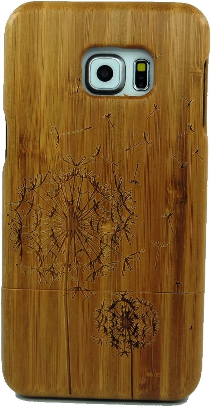 Laser Engraved "Dandelion" Pattern Unique Eco-Friendly 100% Hand-made Real Natural Bamboo Hard Shell Case for Samsung Galaxy S6 Edge Plus (GMWD-S6EGP-H02)