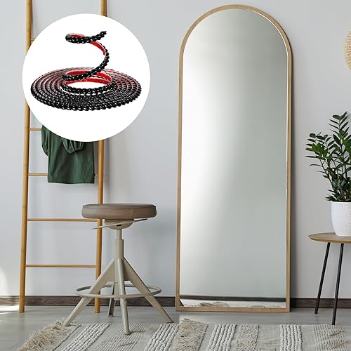 Miniatura 6 de uxcell Moldura flexible para pared, 0.4 x 16 pies, moldura para despegar y pegar, impermeable, para decoración del hogar en el marco del espejo,