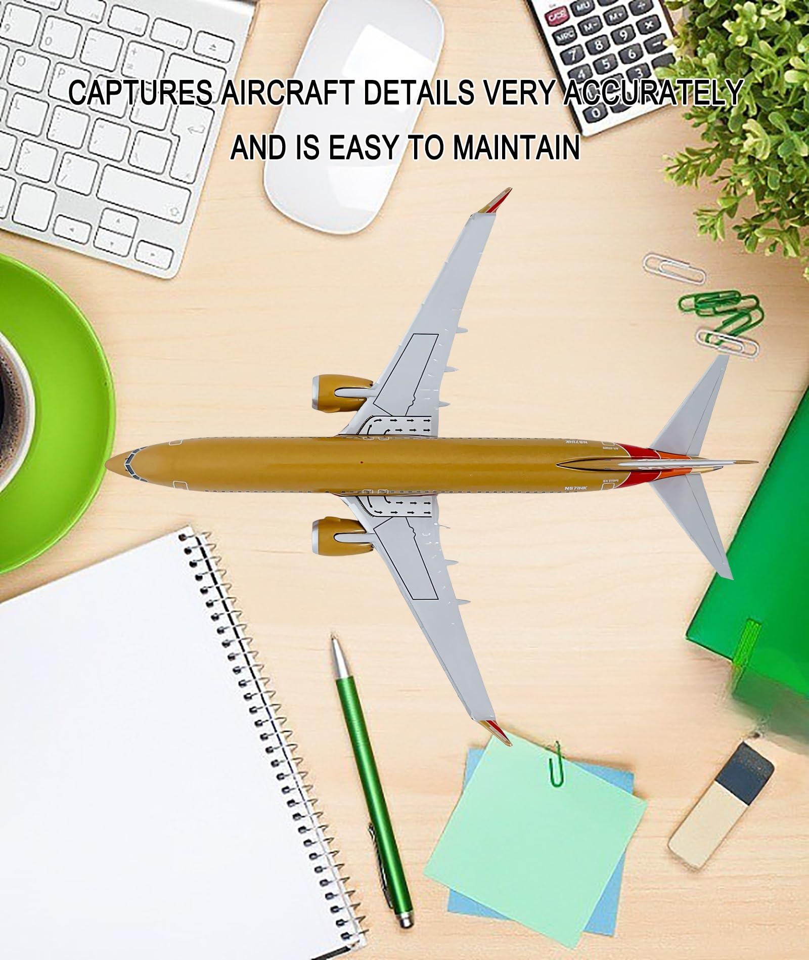 Replica N872CB preassemblata in metallo pressofuso del modello B737 MAX8 in scala 1:400 collezione for esposizione scrivania scaffale, regalo perfetto appassionati aviazione militari adulti