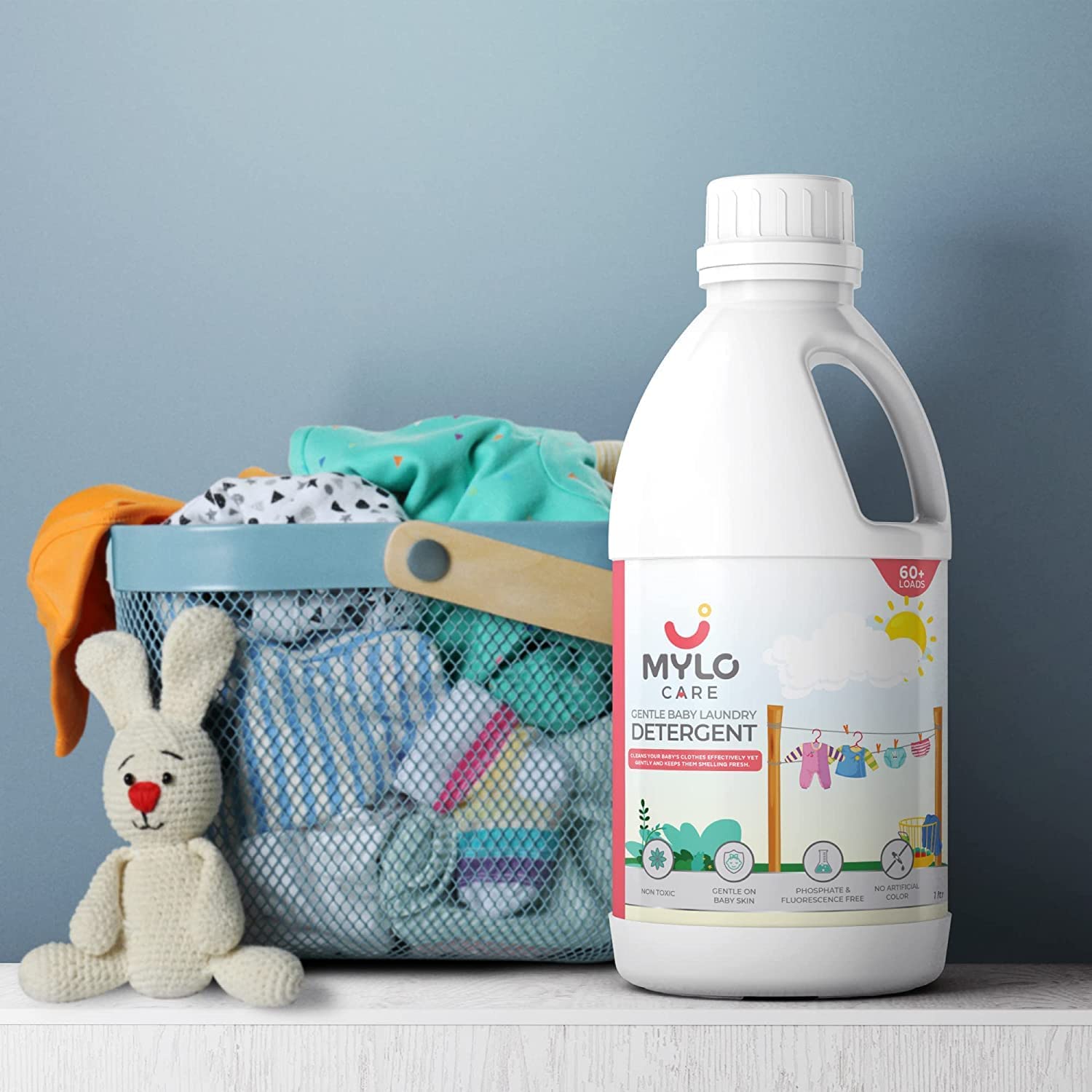 Mylo Care Baby Detergent Liquid For Clothes 1 Litre No Harmful Chemicals, No Allergens & No