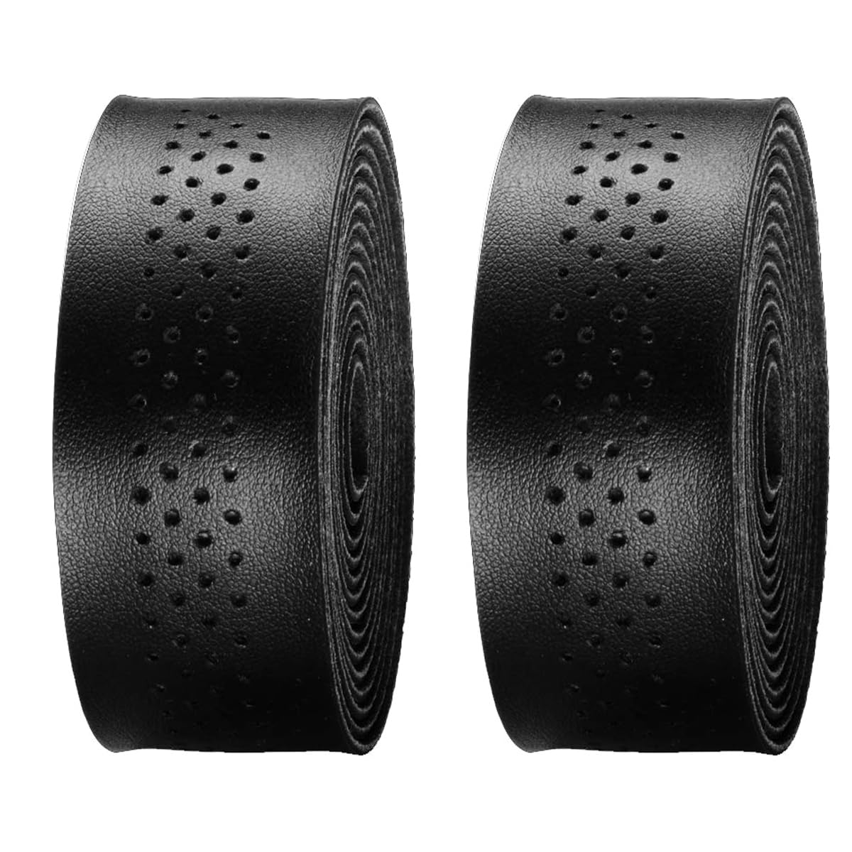 Namvo Cycling Bike Handlebar Tape PU Leather Look Bar Tape Road Bike Non-Slip Bike Tape Includes 1 Pair Handlebar Plu,gs (Black 3x215cm)
