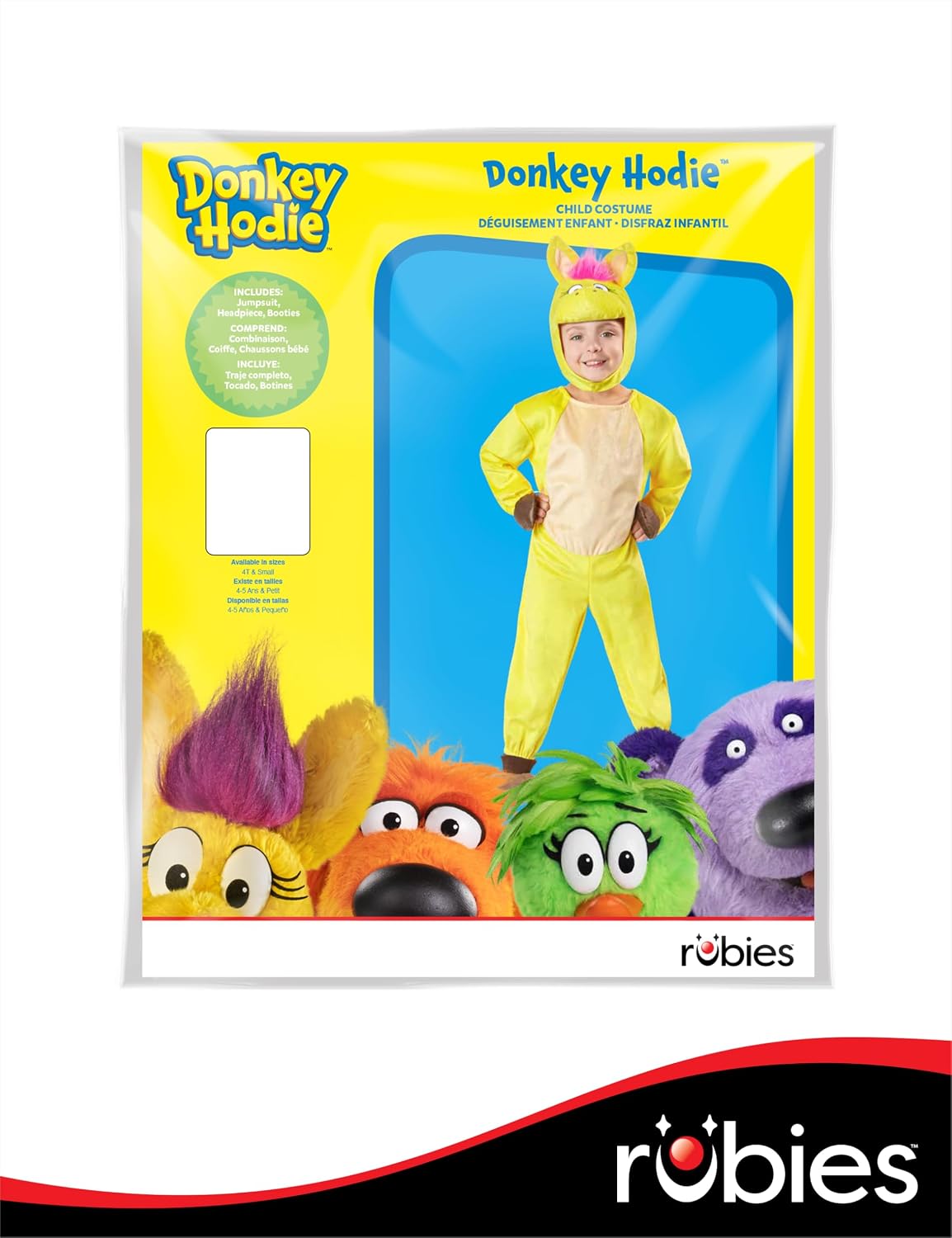Rubies Donkey Hodie: Donkey Hodie Costume for Toddlers, Unisex 4T