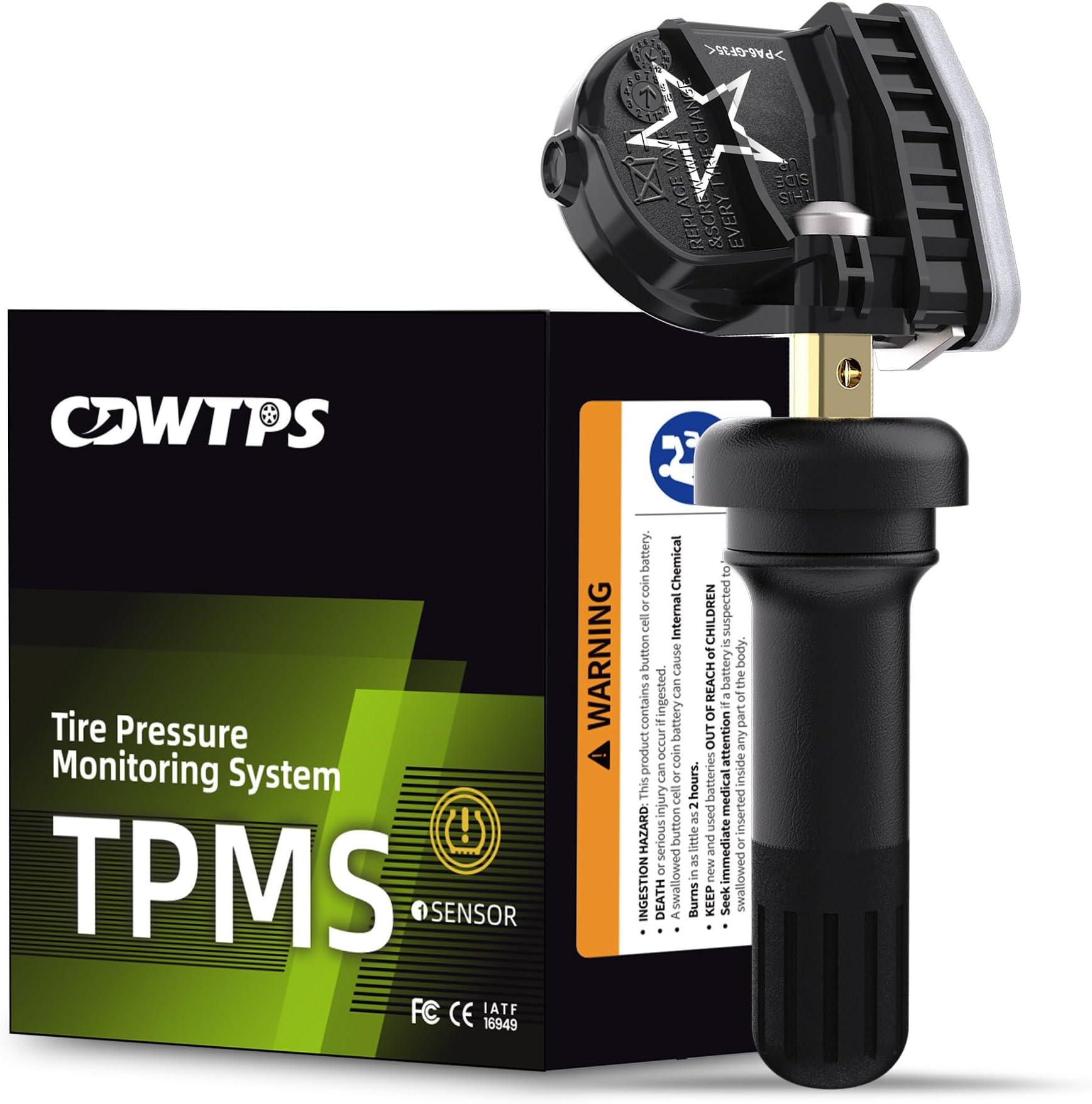 CDWTPS TPMS Sensor, 315MHZ 13598771 Tire Pressure Monitor System for GM| GMC | Chevy | Buick | Cadillac Replace#13598772,13586335,13581558,20923680